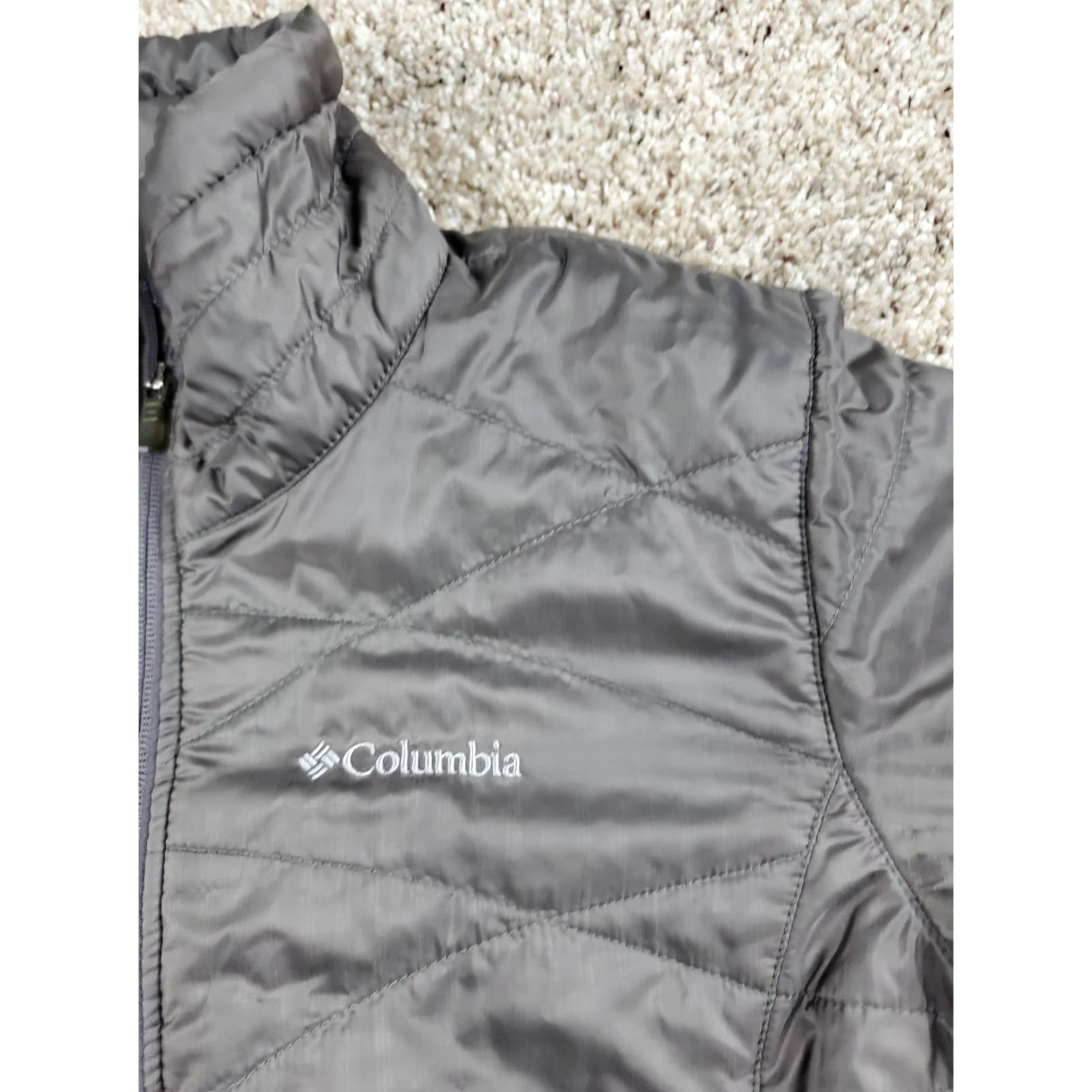 Vintage Columbia Jacket Women M Gray Mighty Lite III Omni-Heat Full Zip Size M / US 6-8 / IT 42-44 - 7 Thumbnail