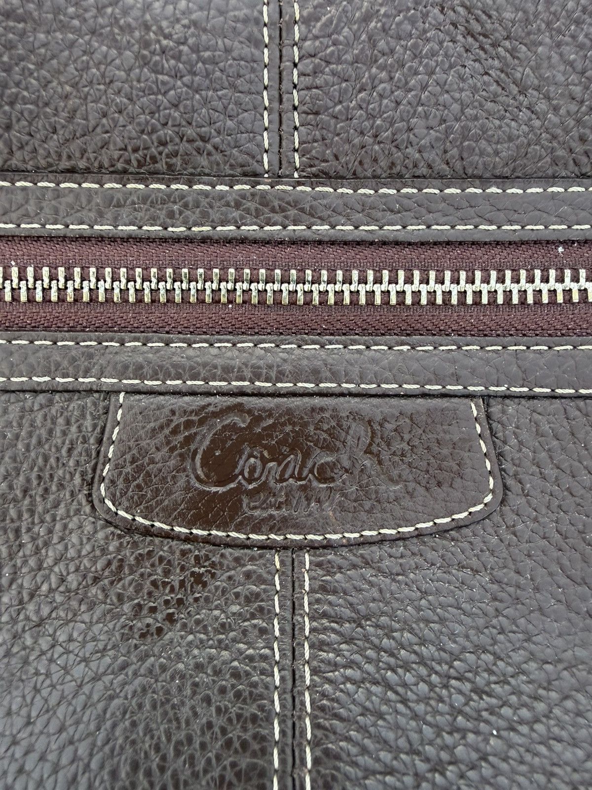 Coach Vintage y2k brown pebble leather Coach bag Size ONE SIZE - 2 Thumbnail