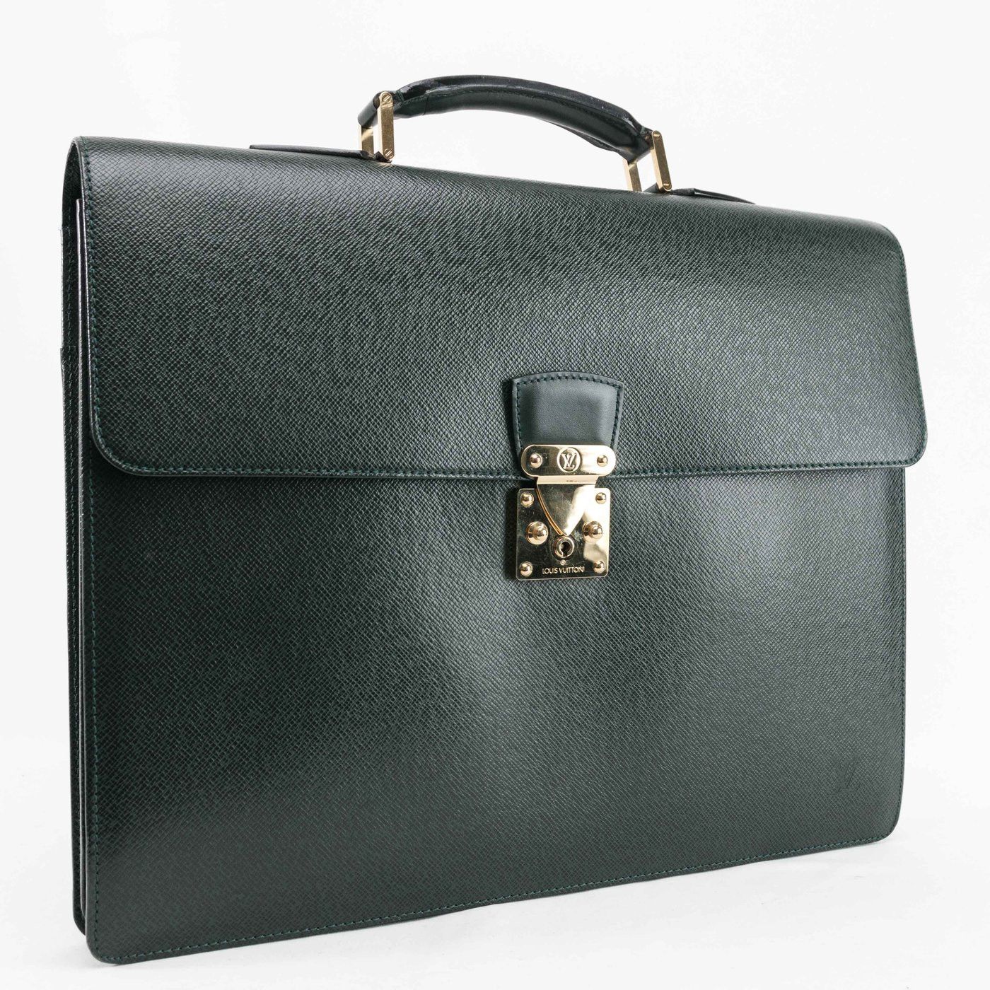 Louis Vuitton Louis Vuitton Green Taiga Leather Robusto Briefcase Size ONE SIZE - 1 Thumbnail