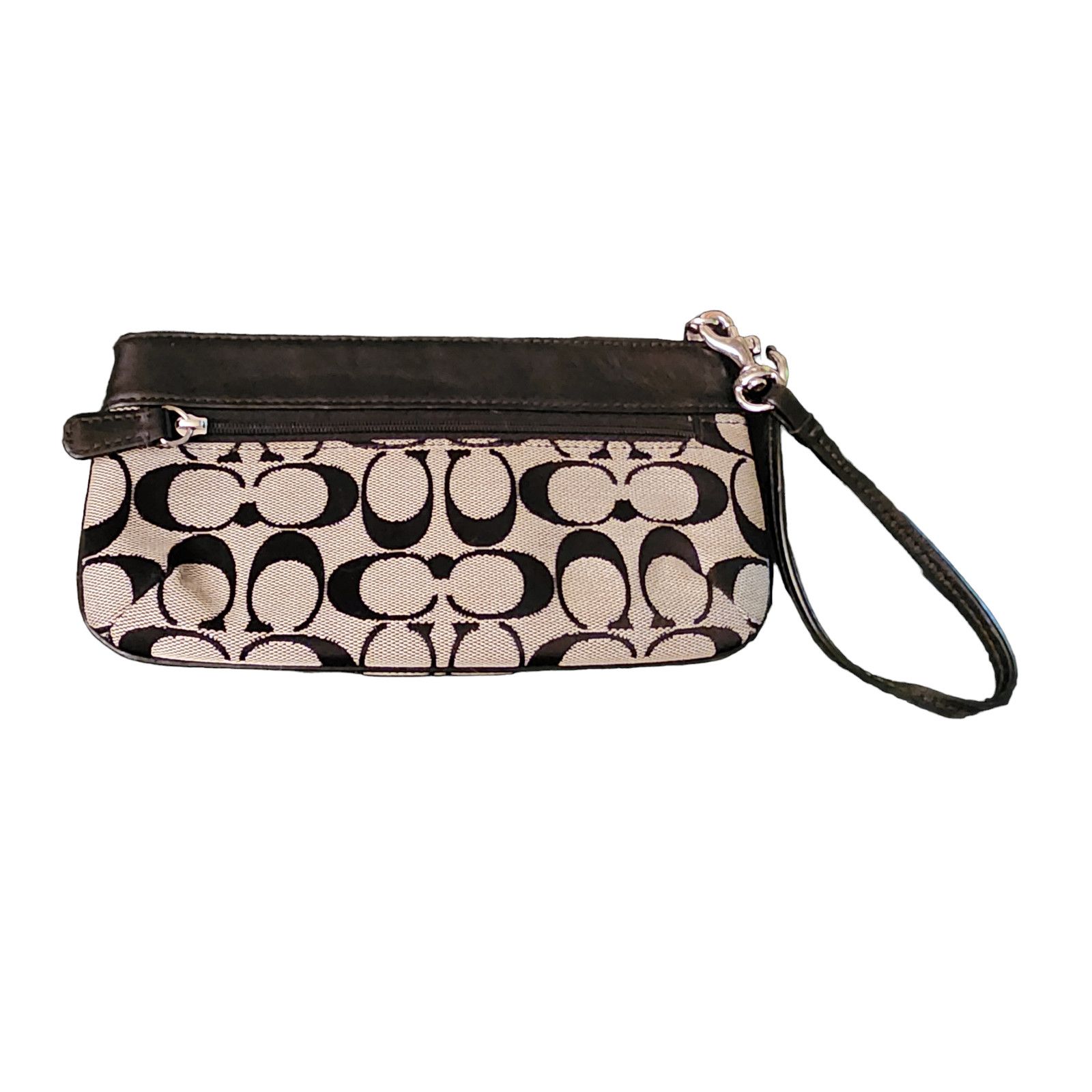 Coach Coach Signature gray black wristlet clutch bag Size ONE SIZE - 2 Thumbnail
