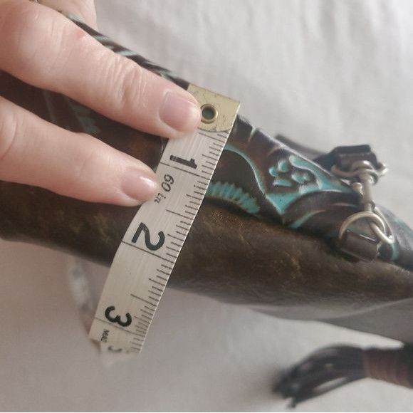Patricia Nash Patricia Nash Deep Mossy Green & Tooled Turquoise Etching Zi Size ONE SIZE - 10 Thumbnail