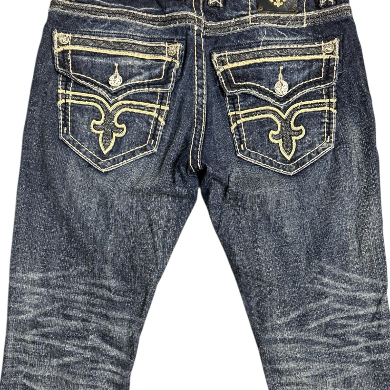 Rock Revival Rock Revival Chris Jeans Contrast Stitch Y2k Size 33 Size US 33 - 7 Thumbnail