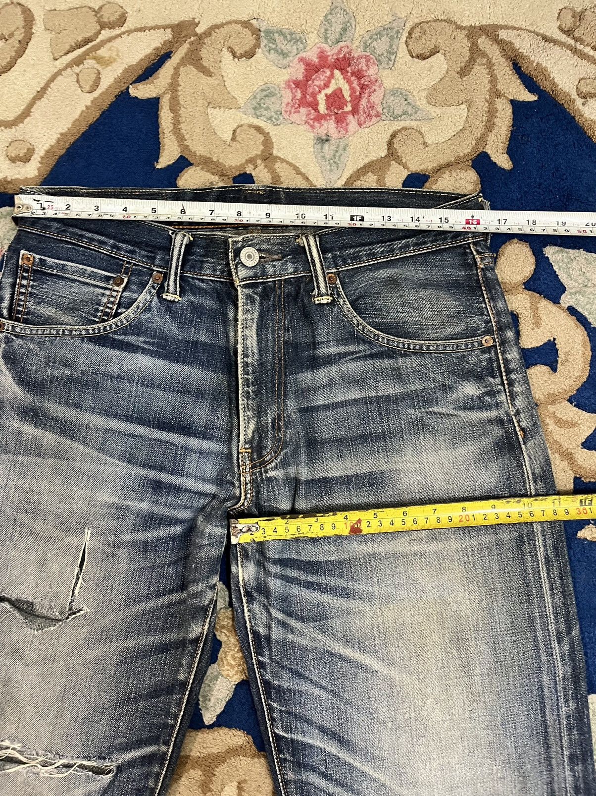 Levi's Vintage Levi’s 503 Baggy Distressed Style Denim Size US 31 - 12 Thumbnail