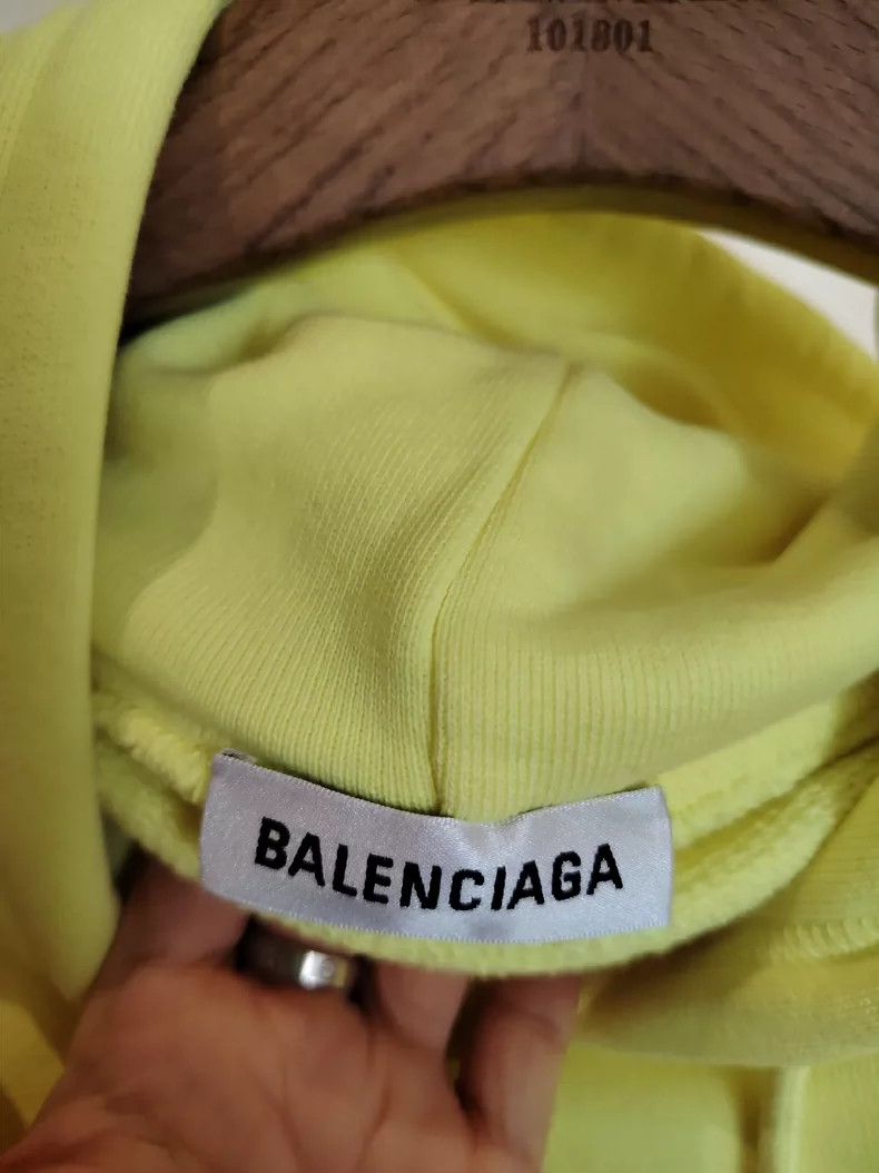 Balenciaga Balenciaga Fluorescent yellow lock hoodie Size US M / EU 48-50 / 2 - 4 Thumbnail