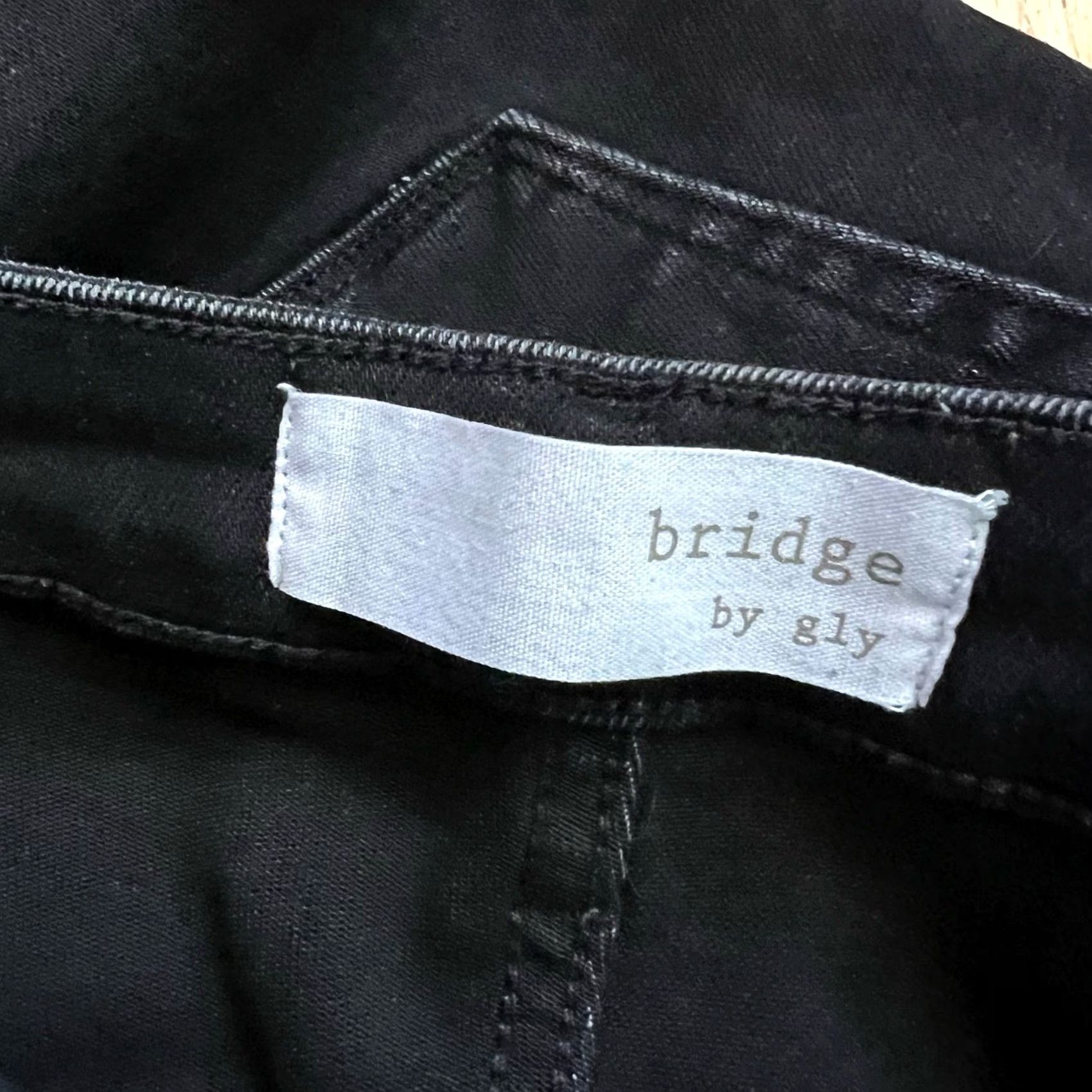 Vintage VINTAGE Bridge by Gly Jeans Women's 26 High Rise Wide Leg Black Pants Raw Hem Womens 26 Regular Black Wide-Leg Jeans 90s? Size 26" / US 2 / IT 38 - 5 Thumbnail