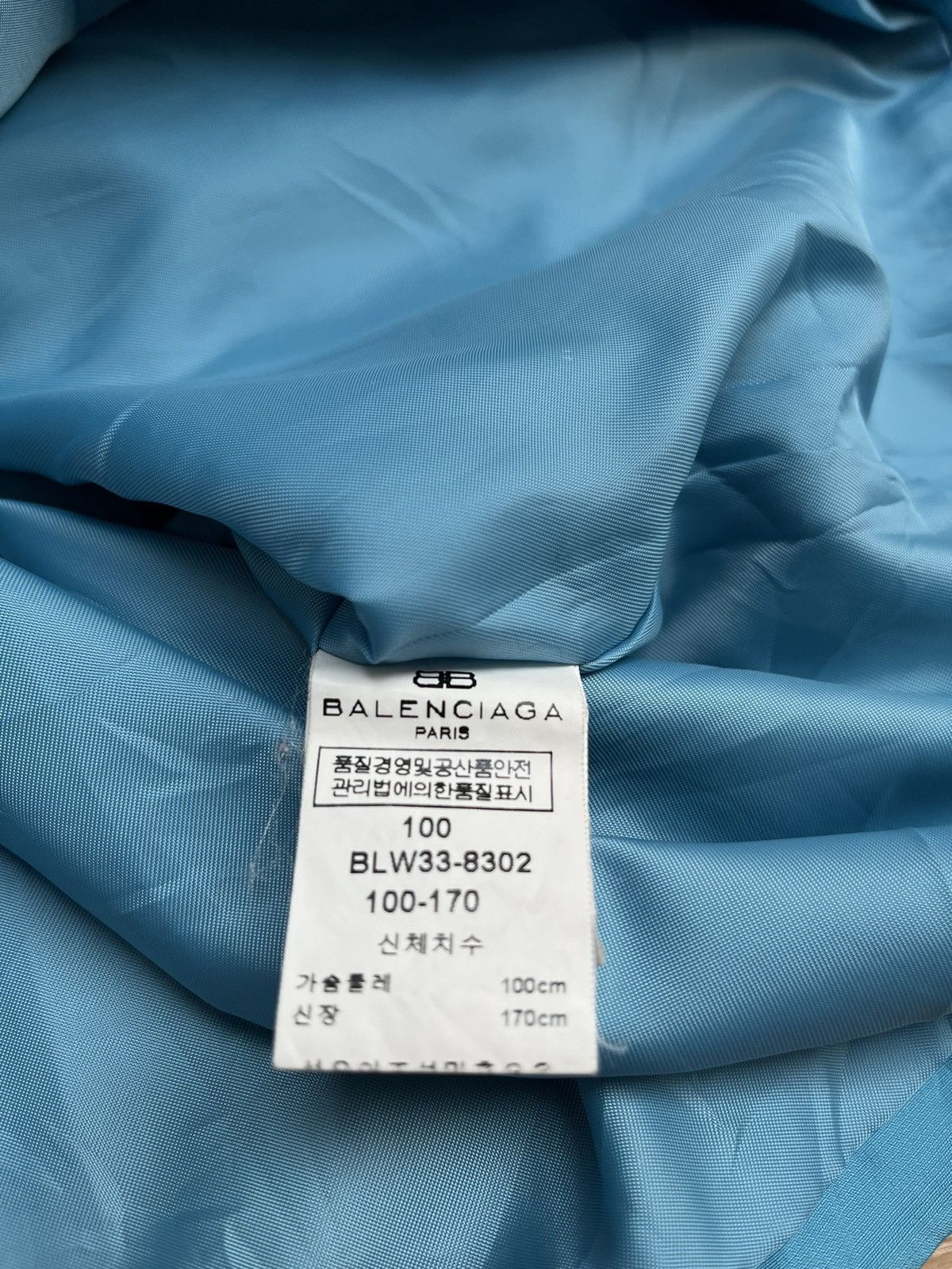 Balenciaga Vintage Balenciaga Jacket Half Zipper Light Blue (UNISEX) Size US L / EU 52-54 / 3 - 8 Thumbnail