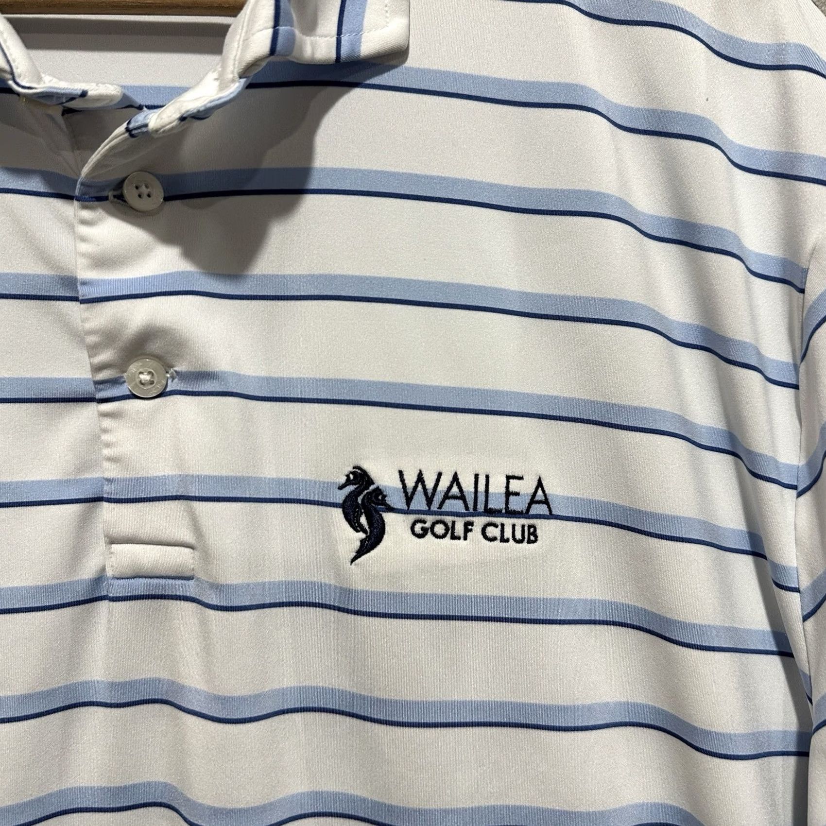 RLX Ralph Lauren Ralph Lauren RLX Wailea Golf Club Polo Shirt 2XL White Striped Short Sleeve Polo Mens Size US XXL / EU 58 / 5 - 4 Thumbnail