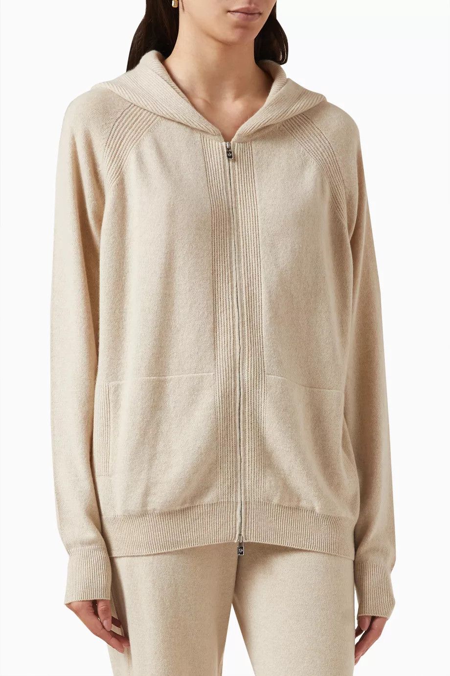 Loro Piana o1w1db10225 Hooded Bomber Jacket in Beige Size M / US 6-8 / IT 42-44 - 1 Thumbnail