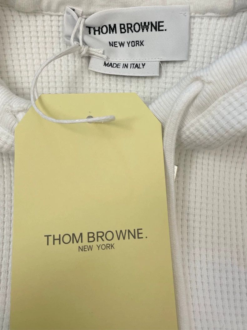 Thom Browne Thom browne White four-striped waffle zipper jacket 2504-N Size US XS / EU 42 / 0 - 6 Thumbnail