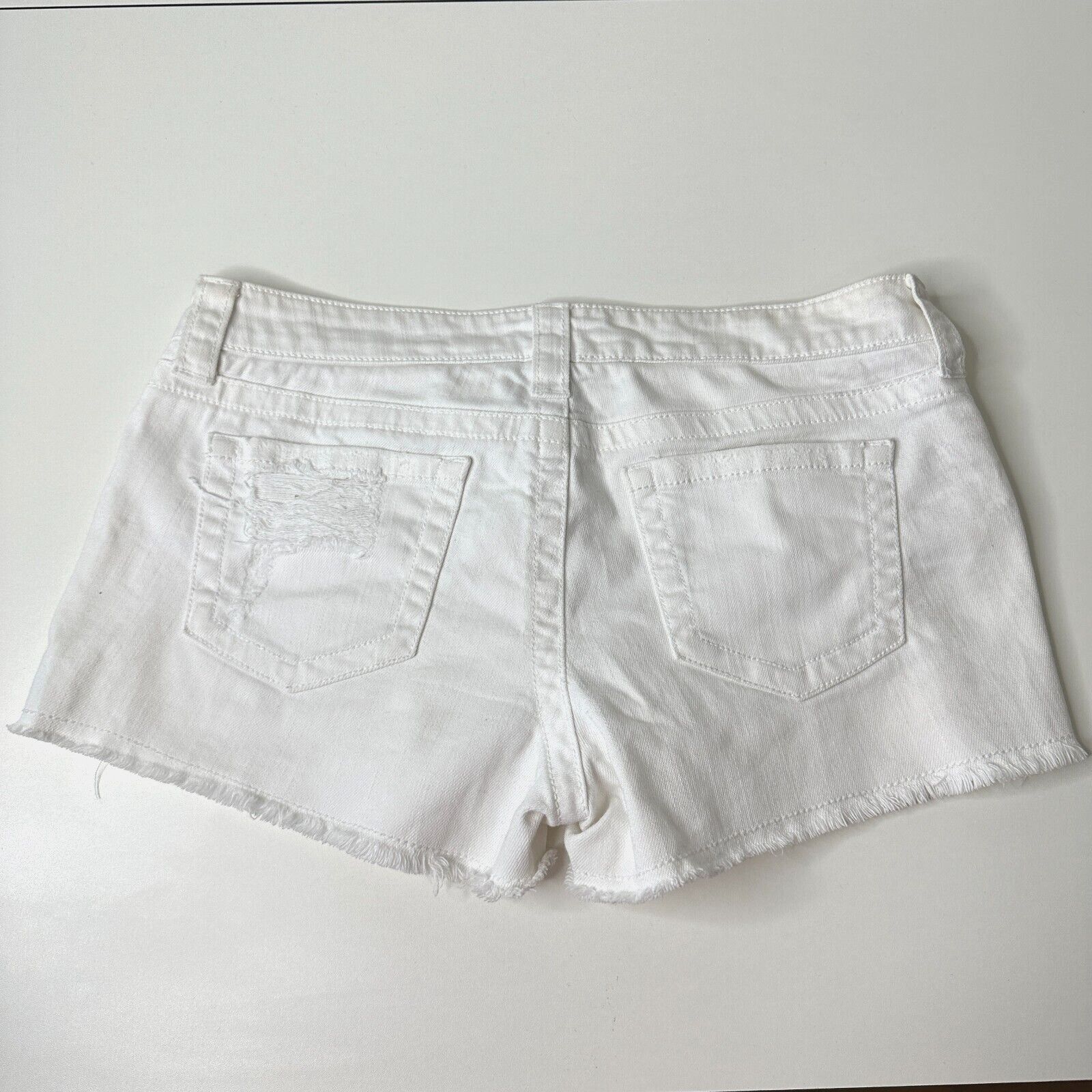 Other Adore Your Denim SPJ White Distress Denim Shorts Raw Edge Size 30" / US 8 / IT 44 - 8 Thumbnail