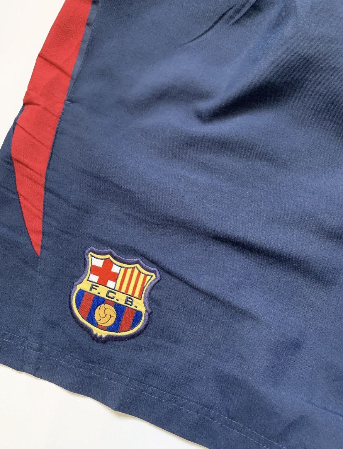 Nike Vintage 00’s Barcelona Nike Blue Shorts Soccer Jersey Size US 36 / EU 52 - 3 Thumbnail