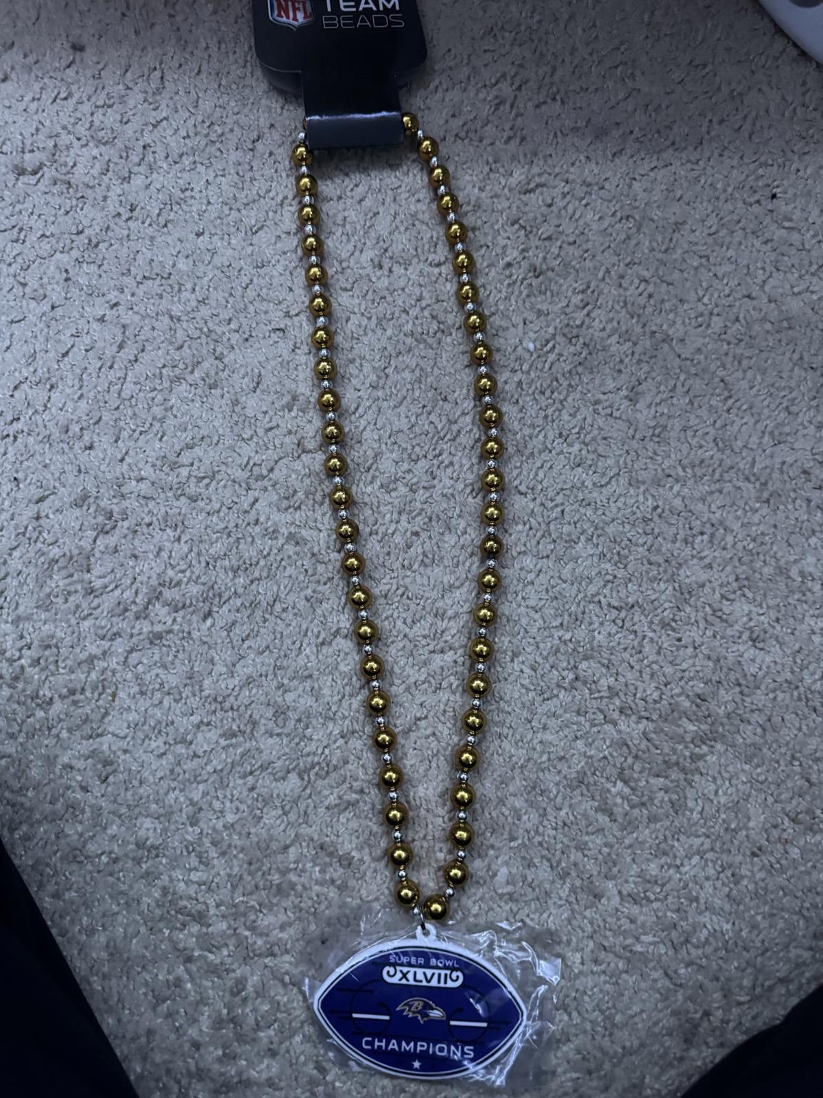 Other NFL Baltimore Ravens Super Bowl XLVII Champions Beaded Neckl Size ONE SIZE - 1 Thumbnail
