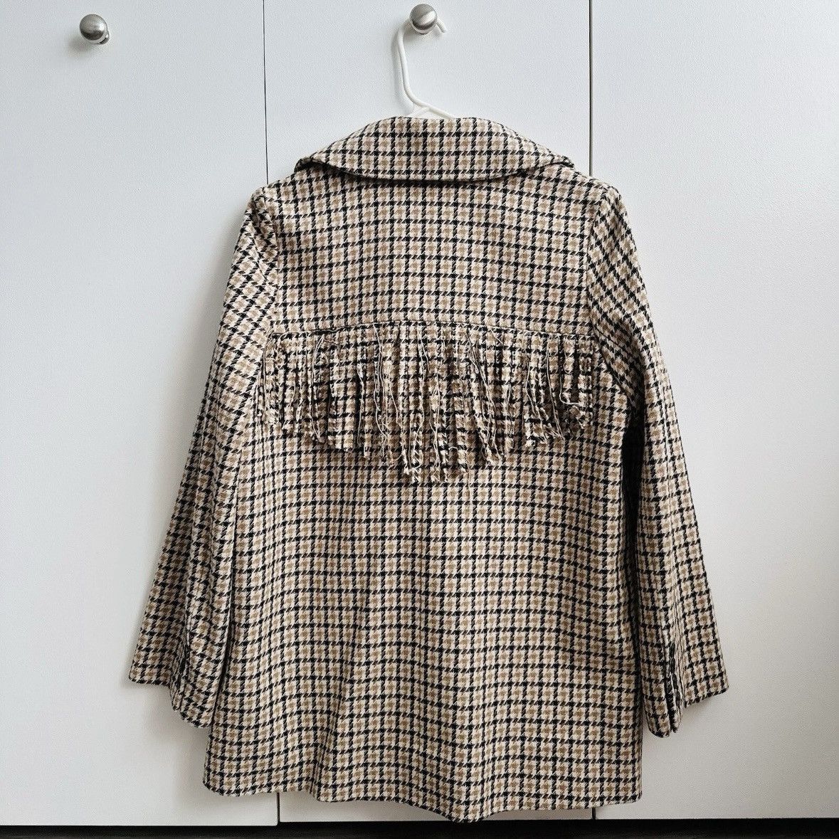 The Kooples The Kooples Patterned Formal Wool Jacket With Fringing Size XS / US 0-2 / IT 36-38 - 10 Thumbnail