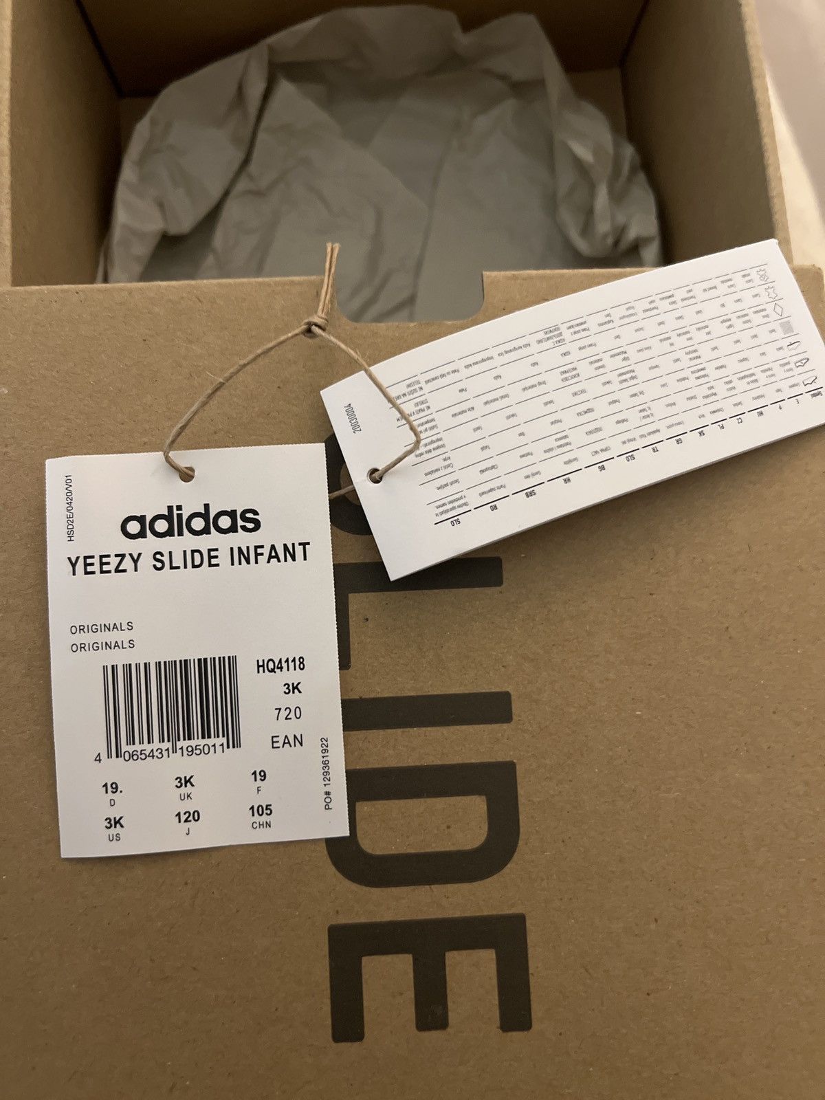 Adidas × Yeezy Yzy slide infant ONYX Size US 5 / EU 37 - 6 Thumbnail