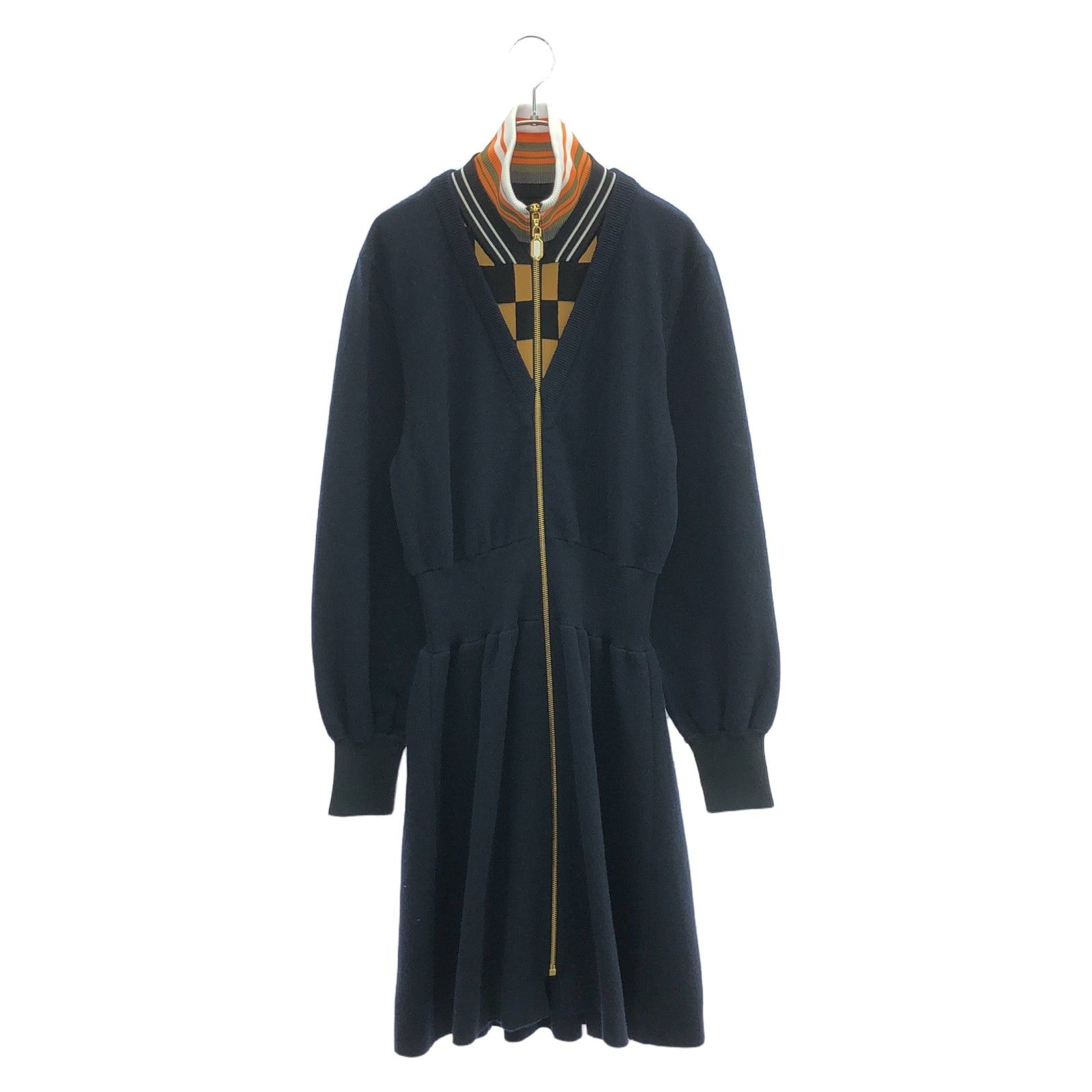 Louis Vuitton Louis Vuitton Knit Dress One Piece Wool Navy Size ONE SIZE - 1 Thumbnail