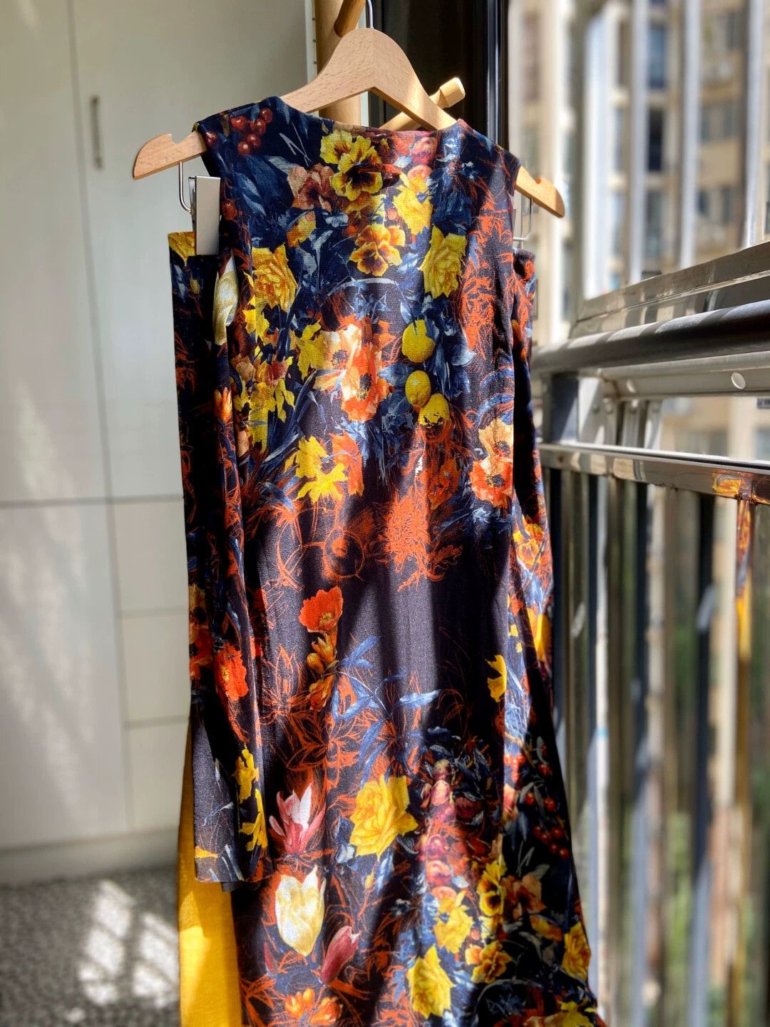 Jean Paul Gaultier JPG Off-Shoulder Tulle Floral StillLife Print Dress Size L / US 10 / IT 46 - 6 Thumbnail