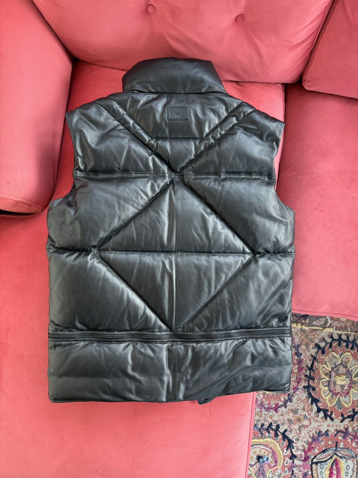 Emporio Armani Emporio Armani black lamb skin puffer, duck down, size XXL Size US XXL / EU 58 / 5 - 14 Thumbnail