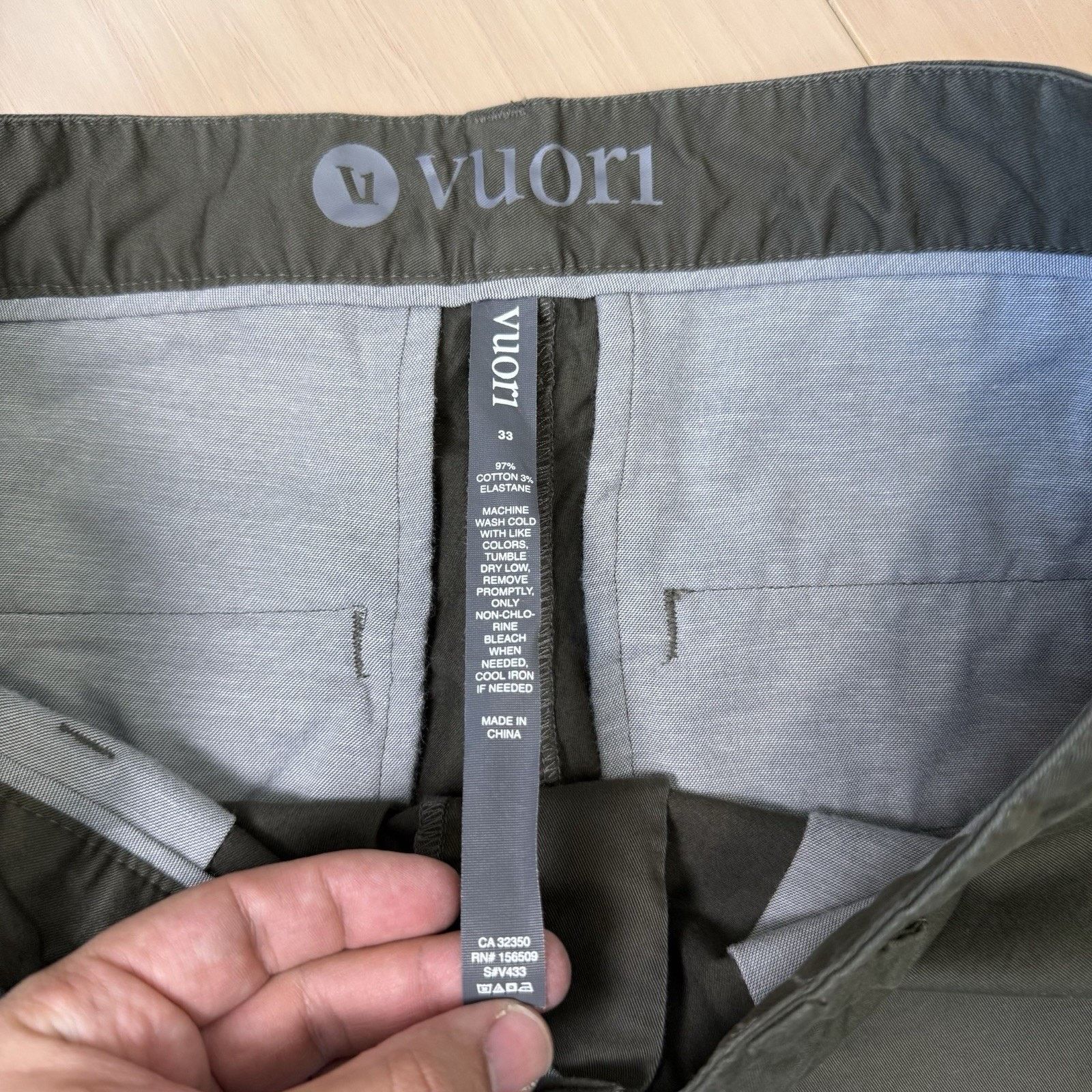 Vuori Vuori Collins Chino Pants 34 Green Cotton Minimalist Size US 34 / EU 50 - 5 Thumbnail