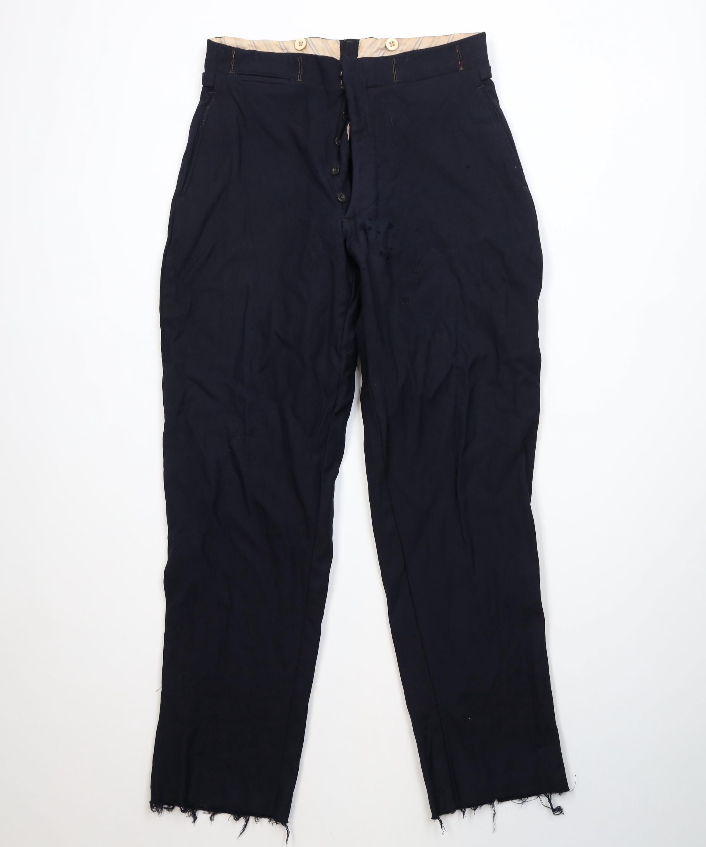 Vintage Vintage Early 1900s Button Fly Wool Gabardine Buckle Pants Size US 30 / EU 46 - 1 Thumbnail