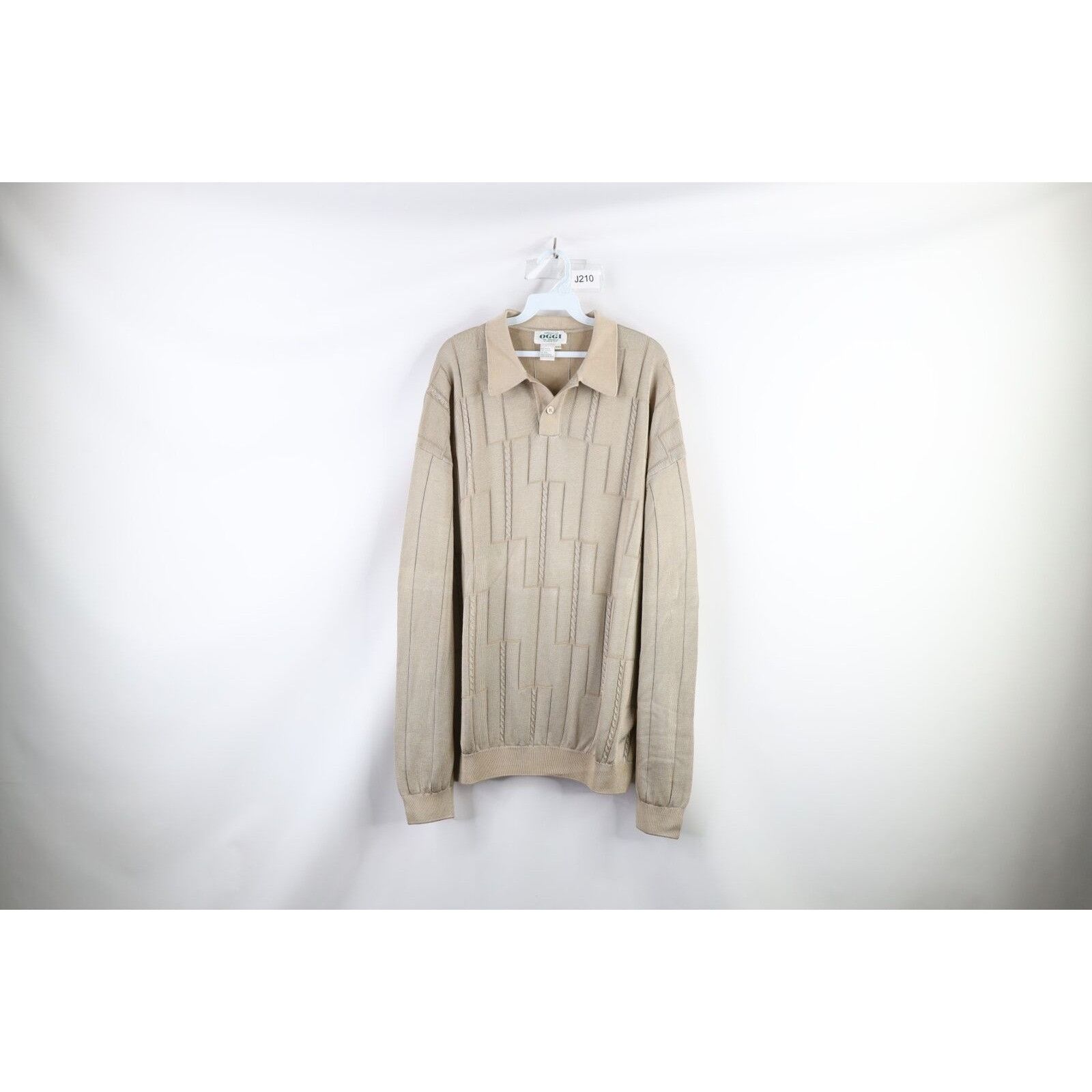 Vintage Vintage 90s Streetwear Braided Cable Knit Collared Polo Size US XXL / EU 58 / 5 - 1 Thumbnail