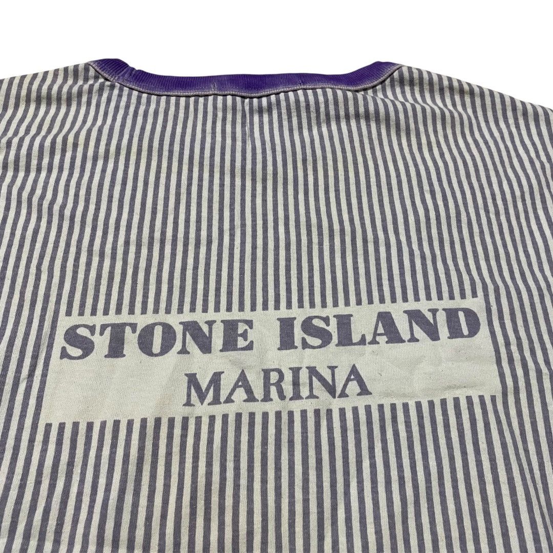 Stone Island Stone island marina stripe lilac LS tee Size US XL / EU 56 / 4 - 5 Thumbnail