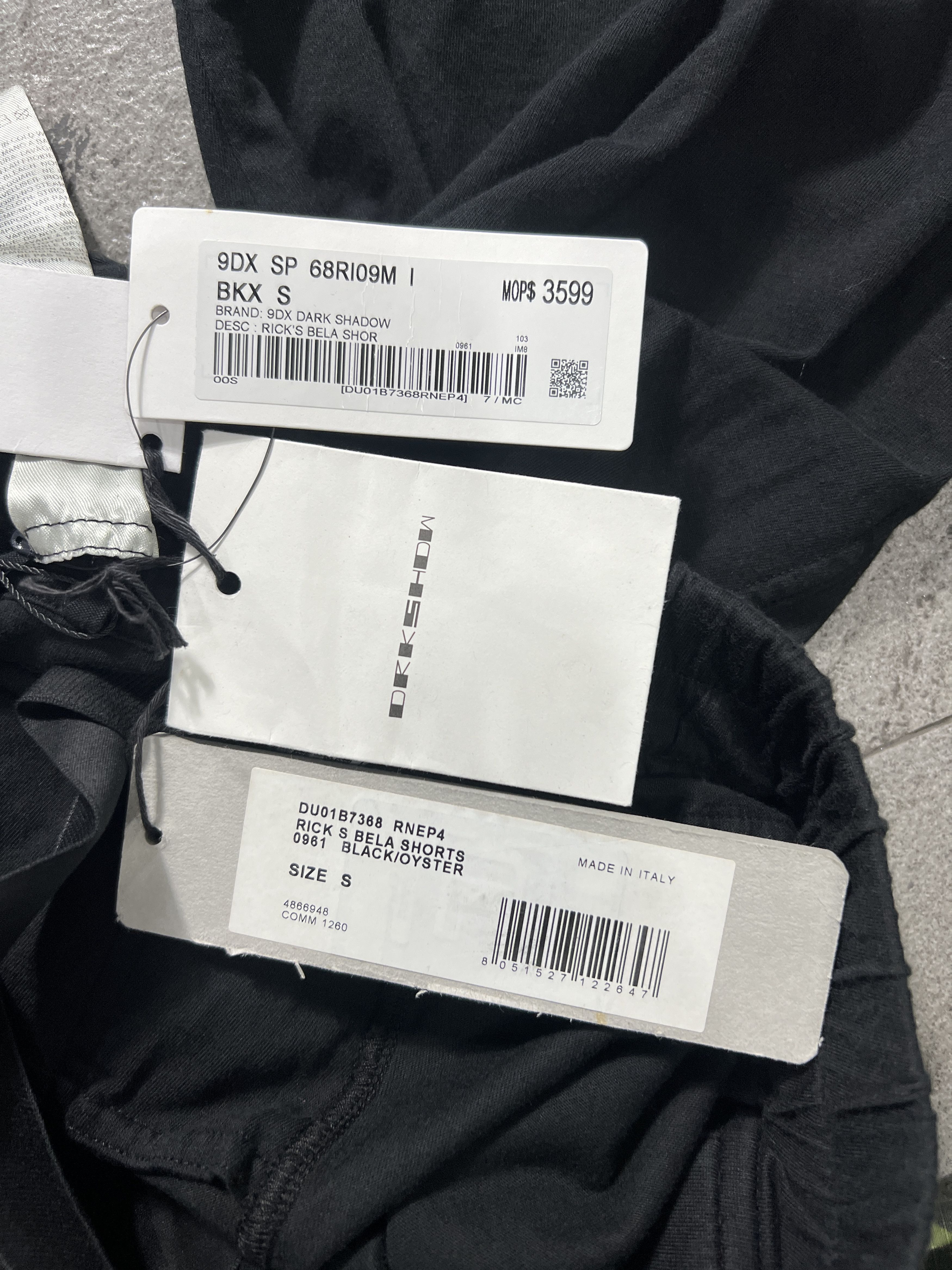 Rick Owens Drkshdw Rick Owens DRKSHDW Bela Shorts Black Oyster S Size US 32 / EU 48 - 11 Thumbnail