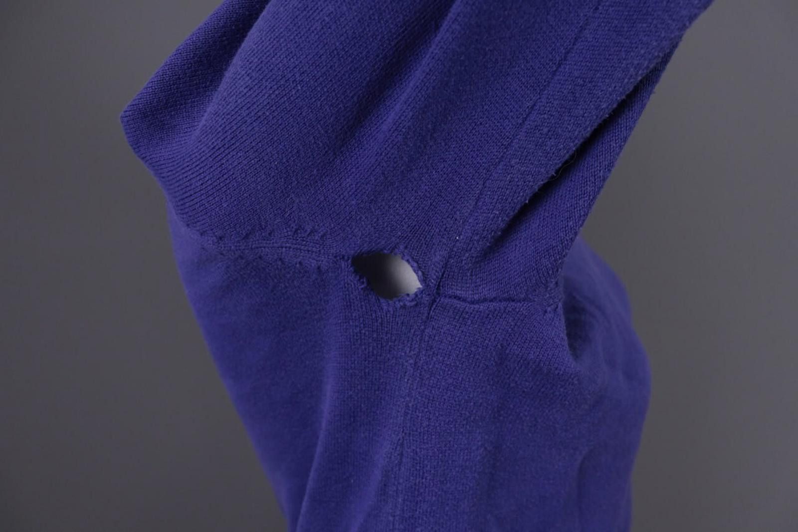 Designer Gudrun Sjödén Blue Cotton Knitted Pullover Sweater Size S Size S / US 4 / IT 40 - 6 Thumbnail