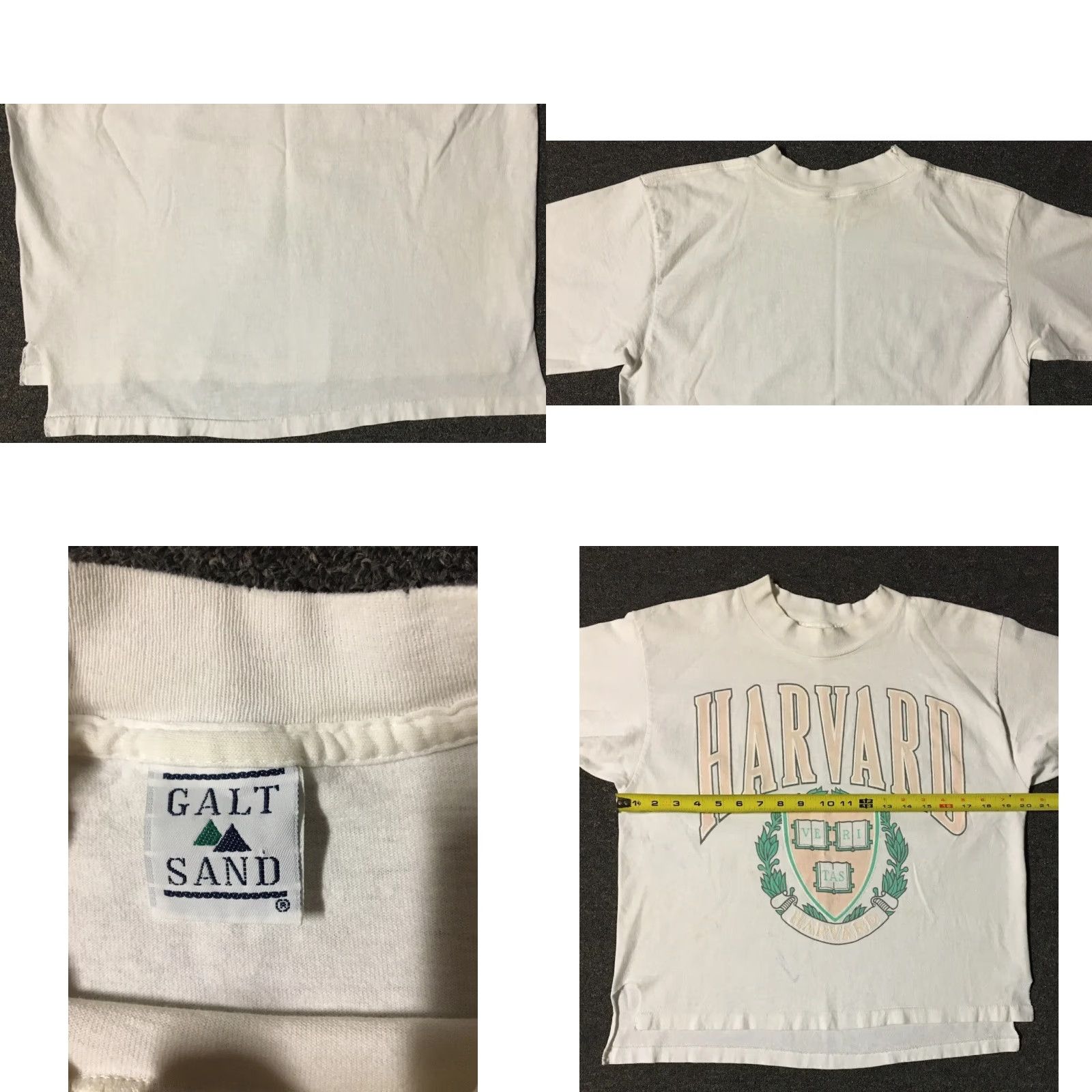 Vintage VINTAGE Harvard University Crop Shirt M White 90s 80s College Grunge Single Stitch Womens USA Size M / US 6-8 / IT 42-44 - 8 Thumbnail