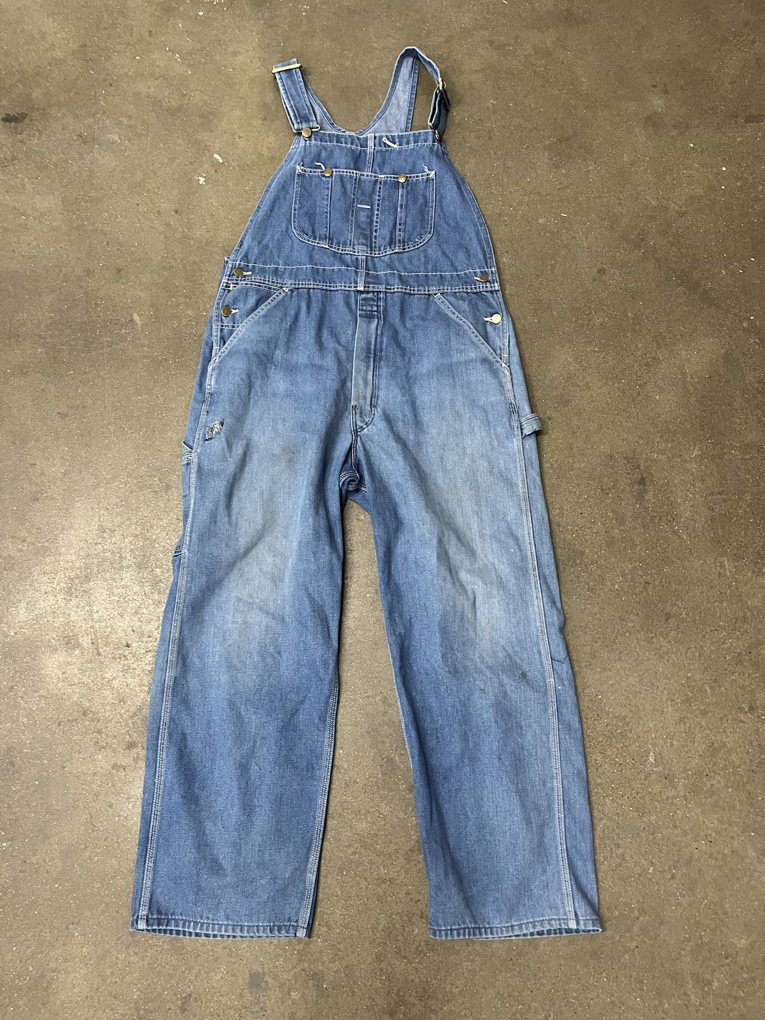 Carhartt × Vintage Vintage 1980s Sears Roebuck Carpenter Workwear Denim Oceralls Size 40 Size US 40 / EU 56 - 1 Thumbnail