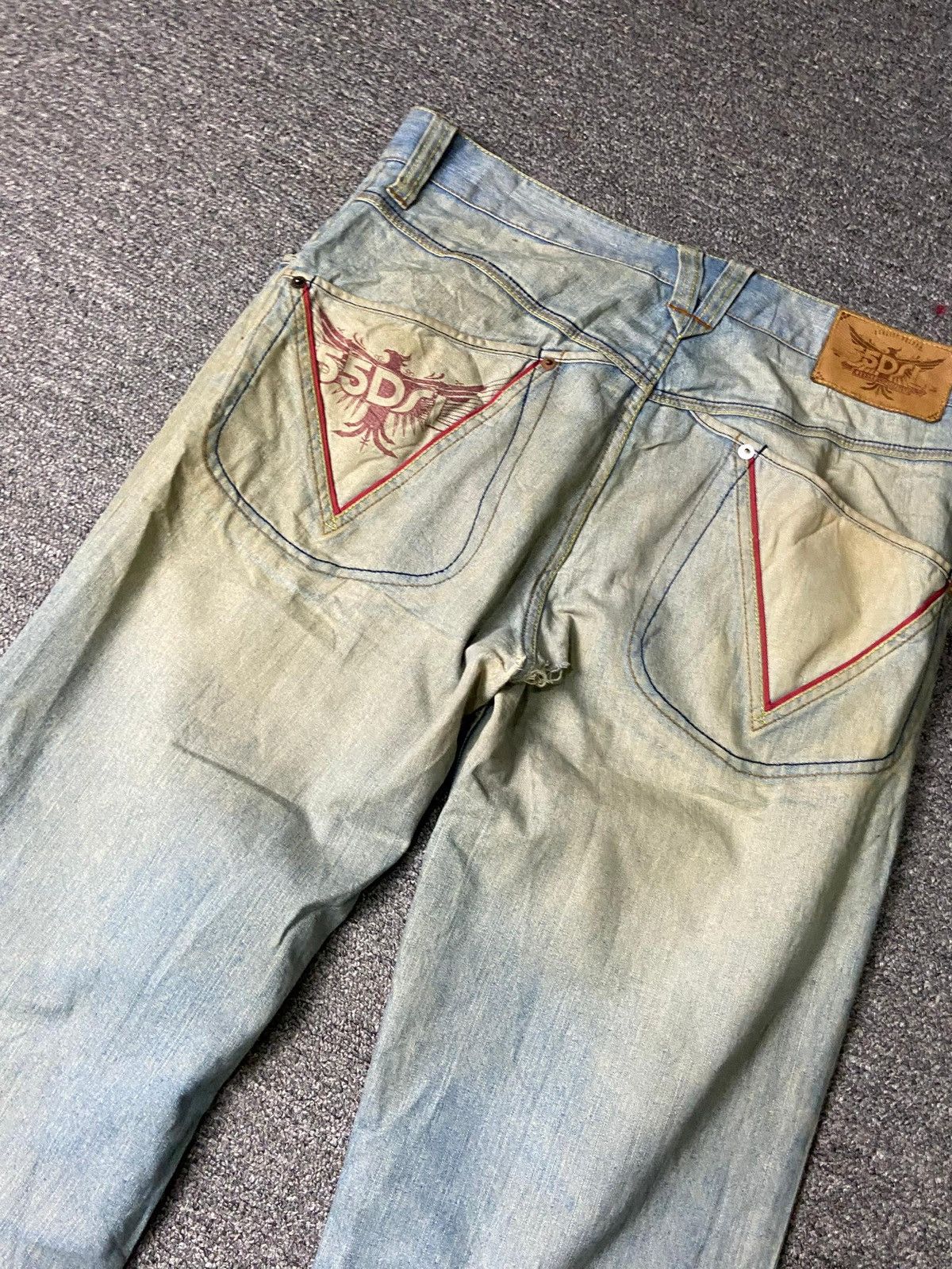 55DSL × Japanese Brand × Vintage Vintage 55DSL Relaxed Fit Cut Denim Jeans (131) Size US 34 / EU 50 - 4 Thumbnail
