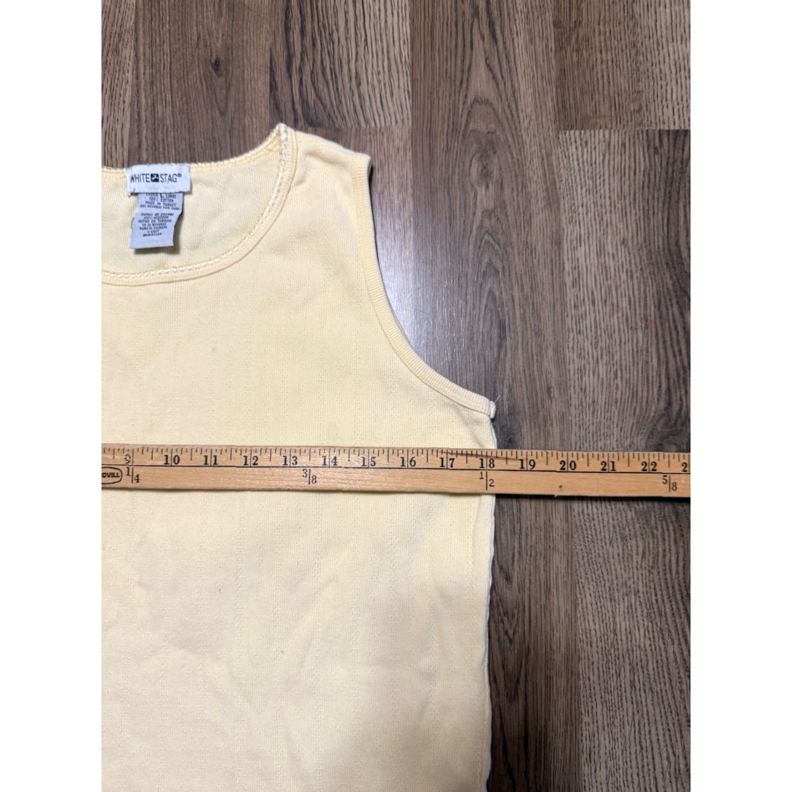 Vintage White Stag Tank Top Women L Yellow Sleeveless Shirt Tank Top Regular Casual Modern Basic Size L / US 10 / IT 46 - 5 Thumbnail