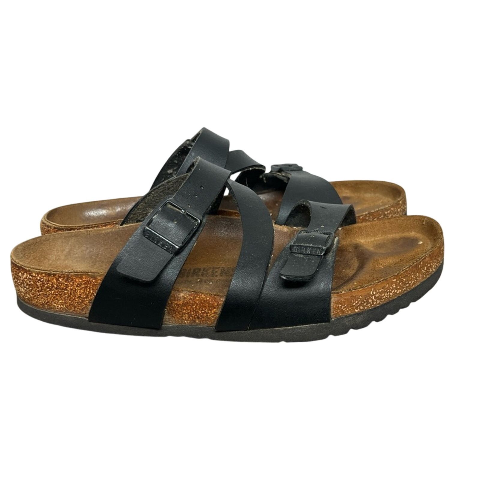 Birkenstock Birkenstock Franca EU 39 US 8/8.5 Oiled Leather Black Suede Size US 8 / IT 38 - 2 Thumbnail