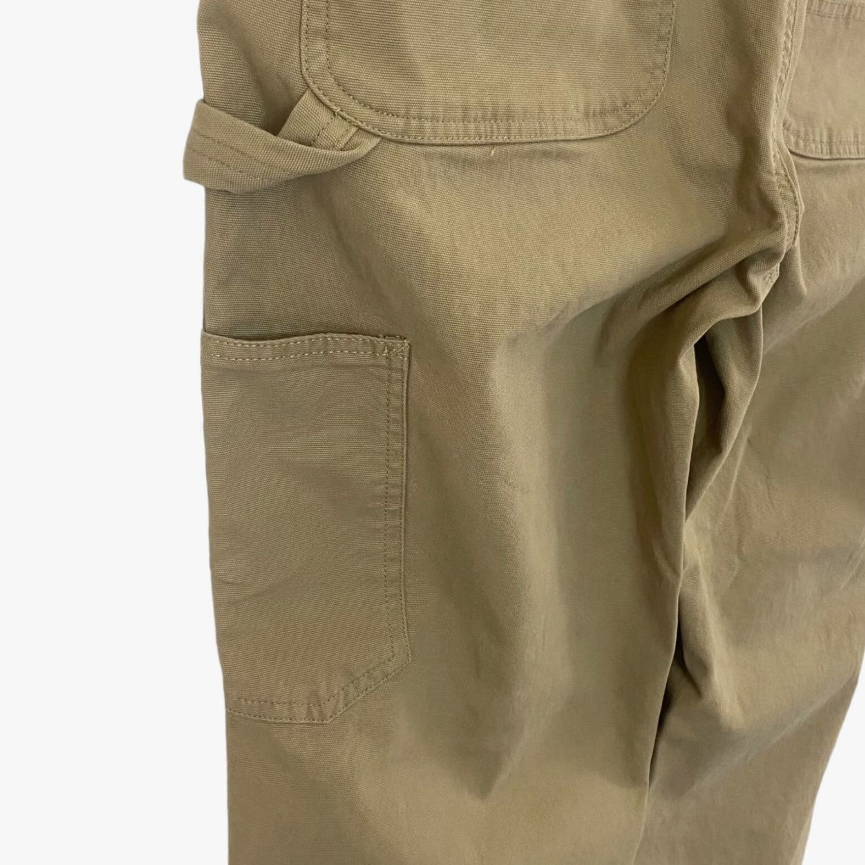 Carhartt VINTAGE Carhartt Women's Work Pants Casual Straight Leg Carpenter Cotton Blend Tan Size 14 Size 36" / US 14 / IT 50 - 7 Thumbnail