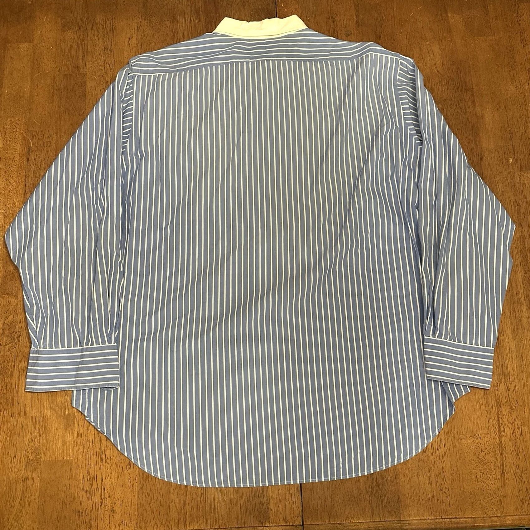 Ralph Lauren VINTAGE Ralph Lauren Blue Striped Button-Down Shirt Men’s XL Y2K Size US XL / EU 56 / 4 - 2 Thumbnail