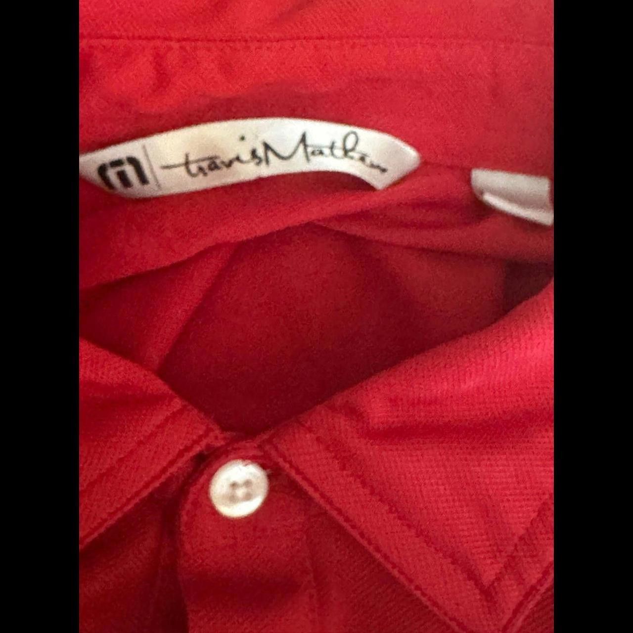 Designer Travis Mathew Red Striped Polo Size US L / EU 52-54 / 3 - 5 Thumbnail