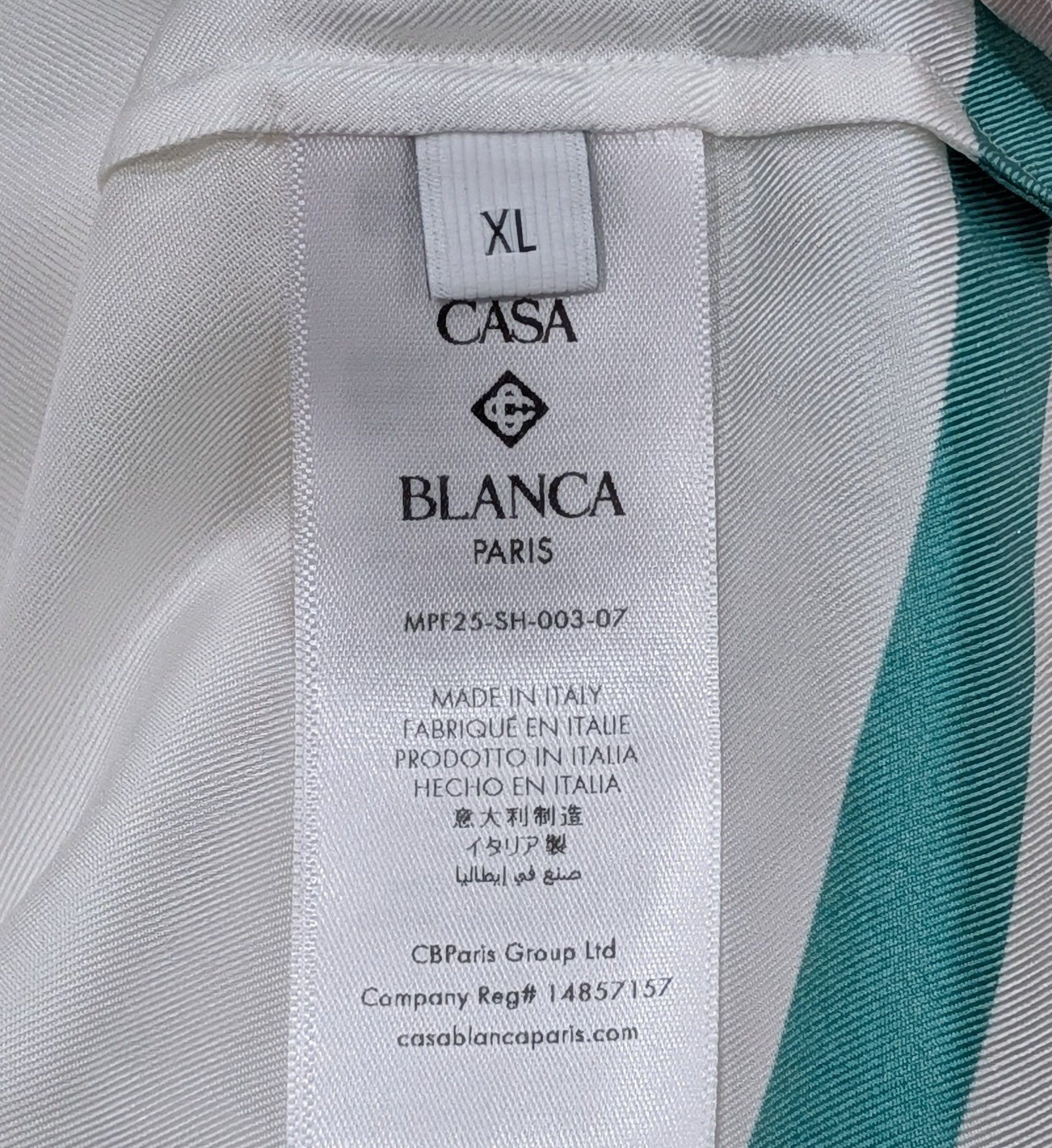 Casablanca Casablanca "Casa Way" Silk Button-Up Shirt White Multi XL Size US XL / EU 56 / 4 - 7 Thumbnail