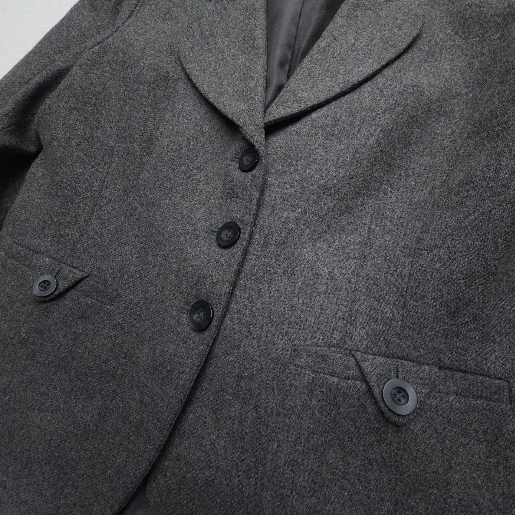 Mossimo Mossimo Blazer Women L Gray Wool Blend Long Sleeve 90s Preppy College Size L / US 10 / IT 46 - 5 Thumbnail