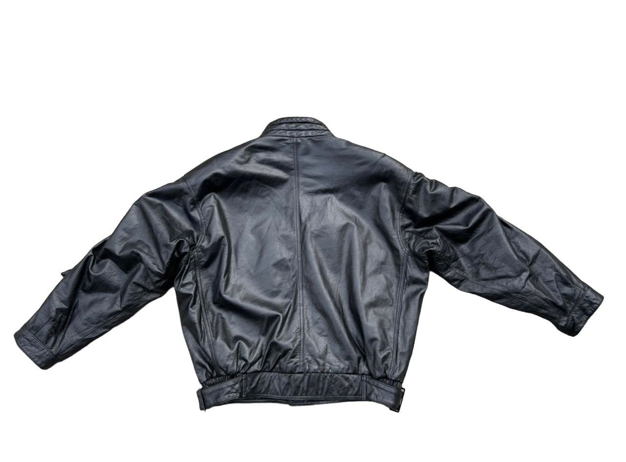 Japanese Brand Vintage 90s Skyline Club Cow Leather Oversize Bondage Jacket Size US L / EU 52-54 / 3 - 2 Thumbnail