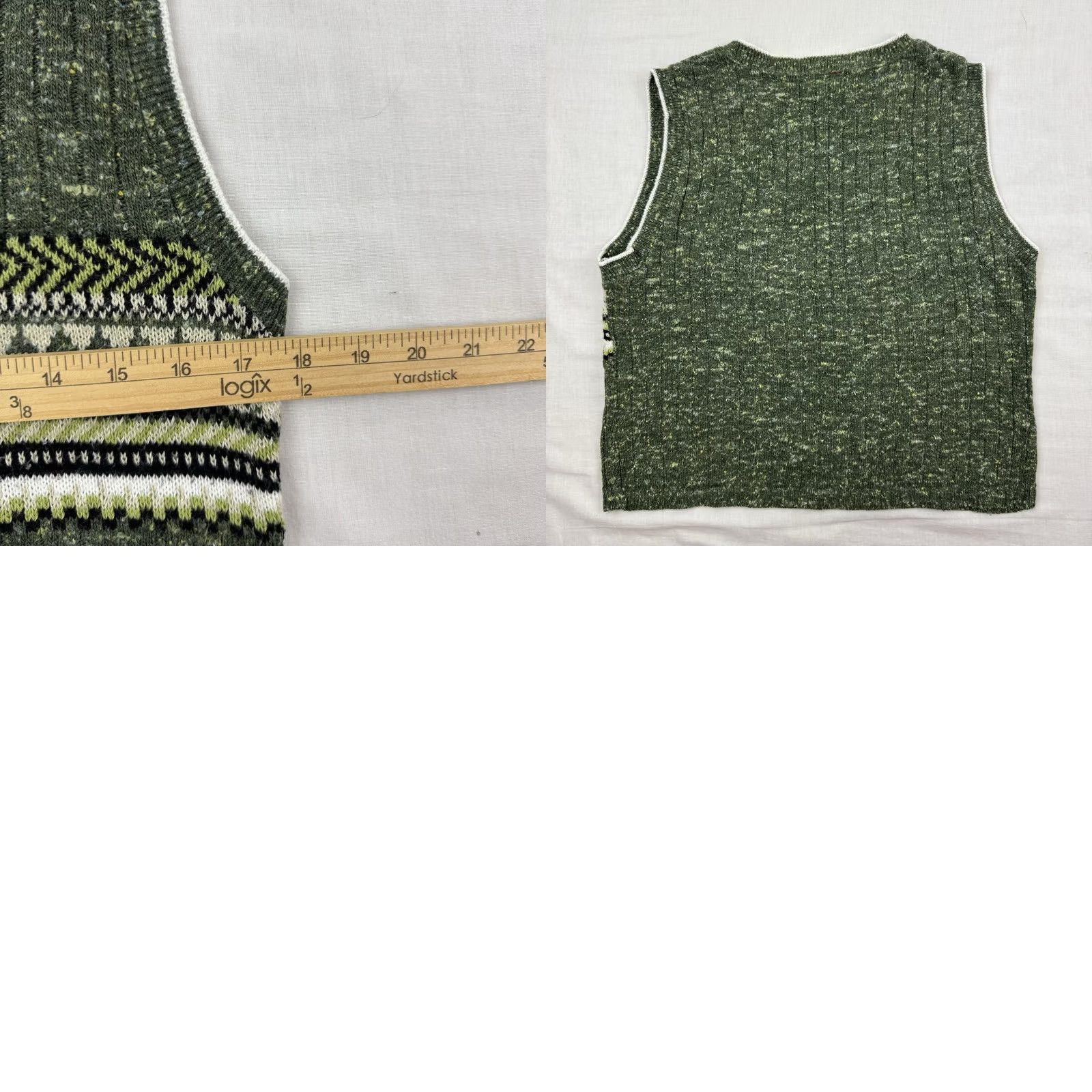 Jordache VINTAGE Jordache Sweater Vest Womens Large Striped 1980s Classic Hipster Knit Shirt Size L / US 10 / IT 46 - 8 Thumbnail