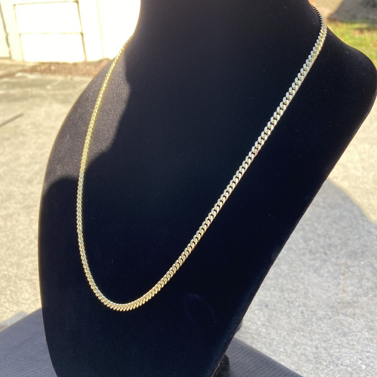 Jewelry Gold Chain Miami Cuban Necklace 24in 4mm 925 Italy Size ONE SIZE - 3 Thumbnail
