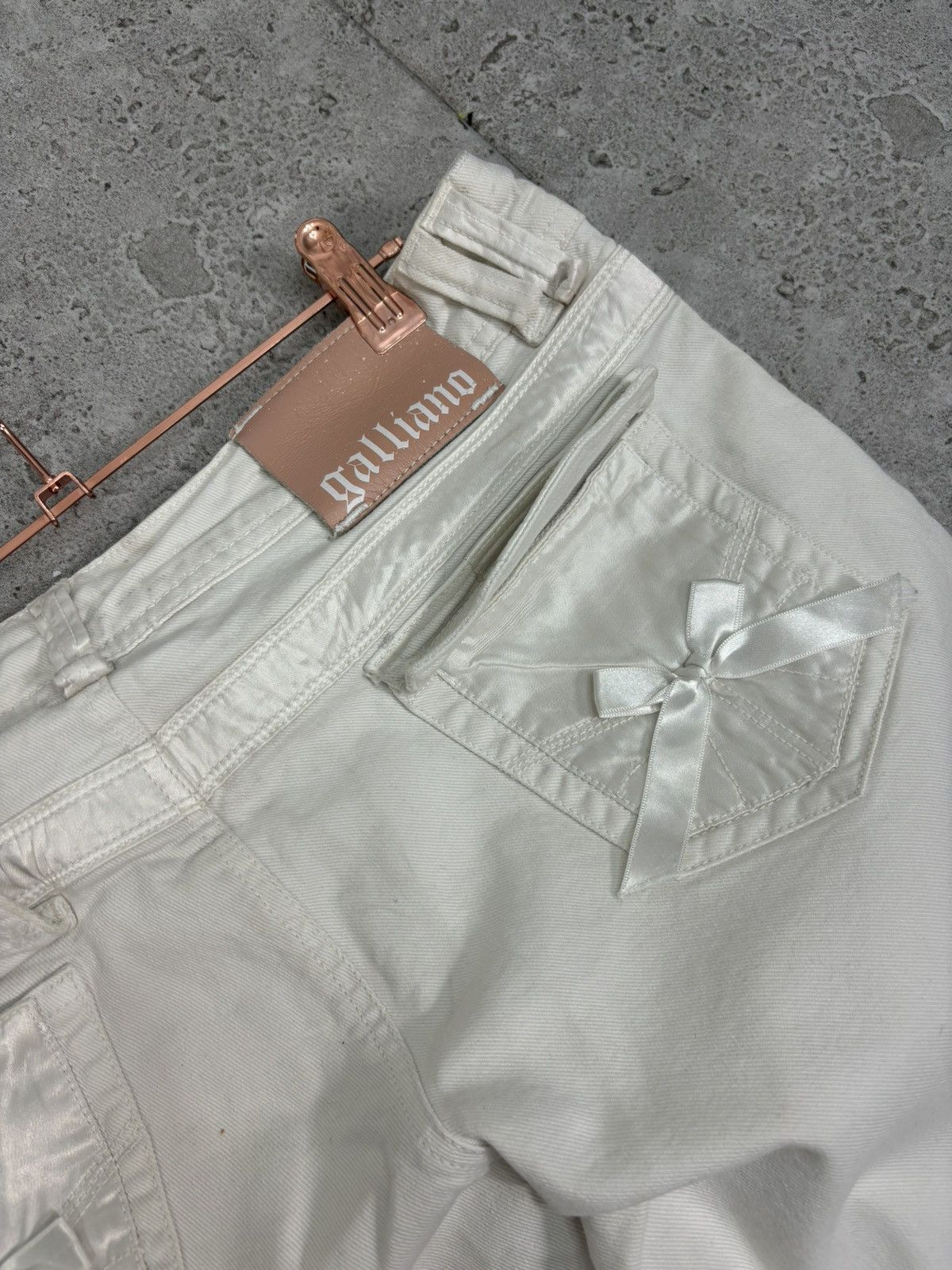 Japanese Brand × John Galliano 90s RARE John Galliano Denim Flared Pants Japan Style Size 33" - 5 Thumbnail