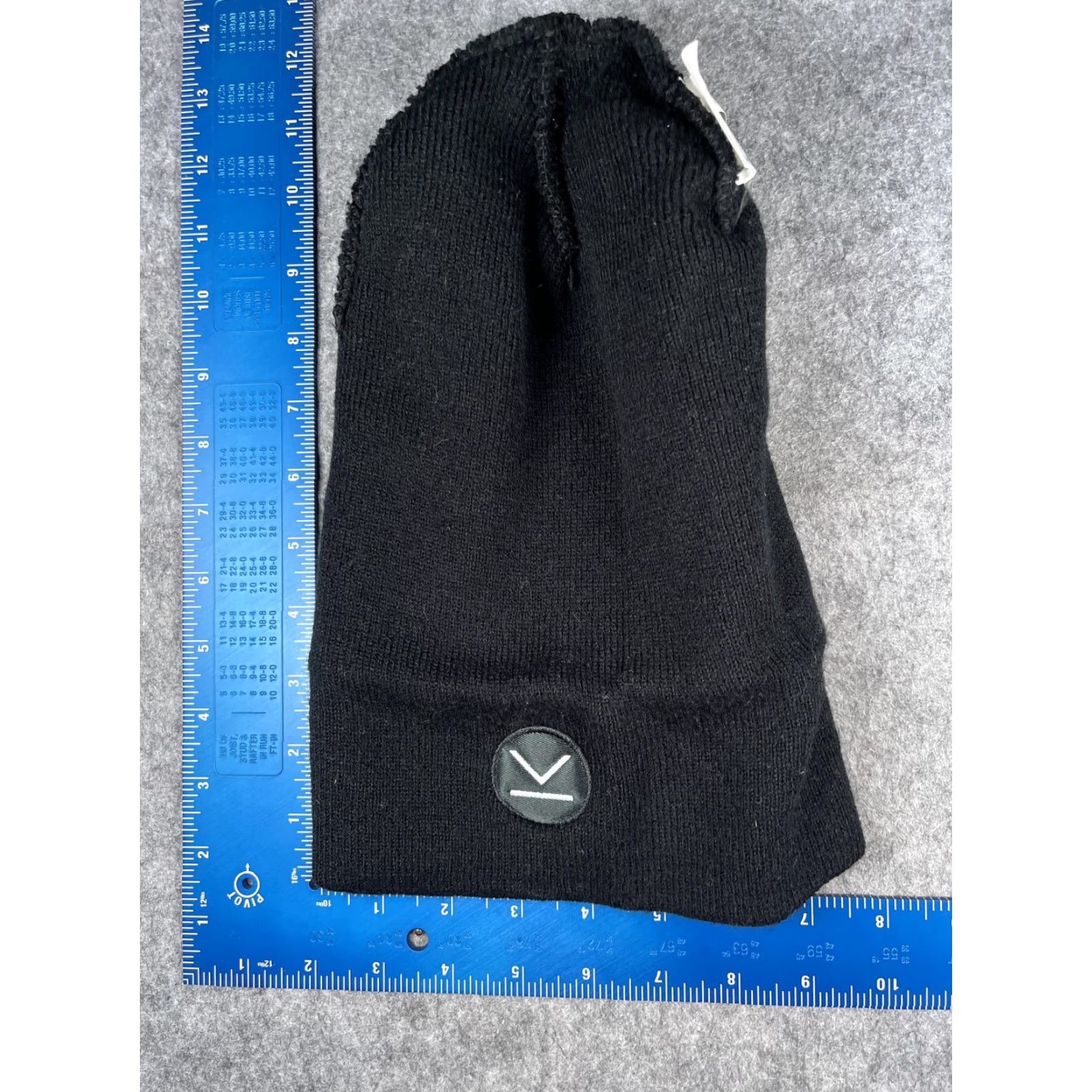 Vintage FIEL Hat Beanie Mens One Size Black Knit Logo Patch Stretch Acrylic Winter Size ONE SIZE - 5 Thumbnail