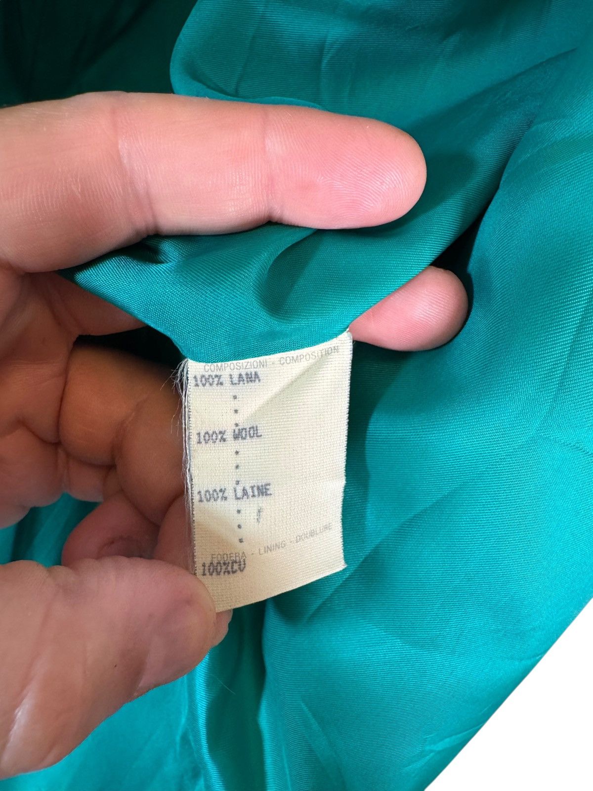 Versace Gianni Versace Couture Turquoise Black Wool Blazer Size M / US 6-8 / IT 42-44 - 10 Thumbnail