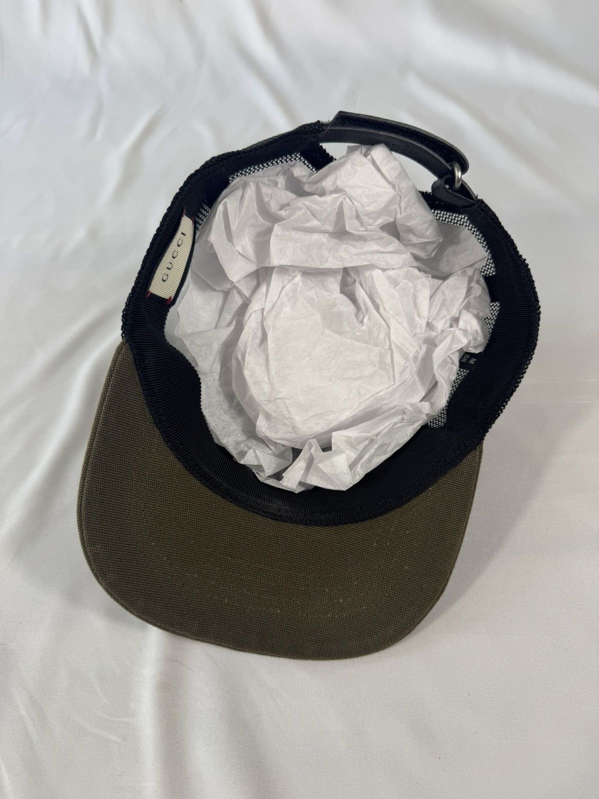 Gucci Gucci military green cotton crest applique baseball cap Size ONE SIZE - 5 Thumbnail