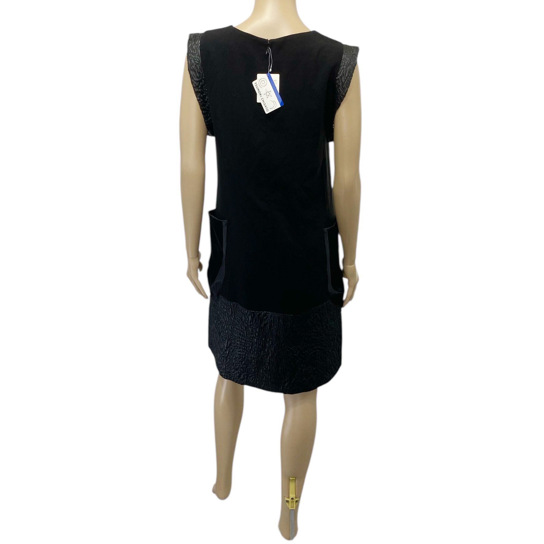 Tsumori Chisato Black Bird Pockets Jacquard Shift Dress Size M / US 6-8 / IT 42-44 - 4 Thumbnail