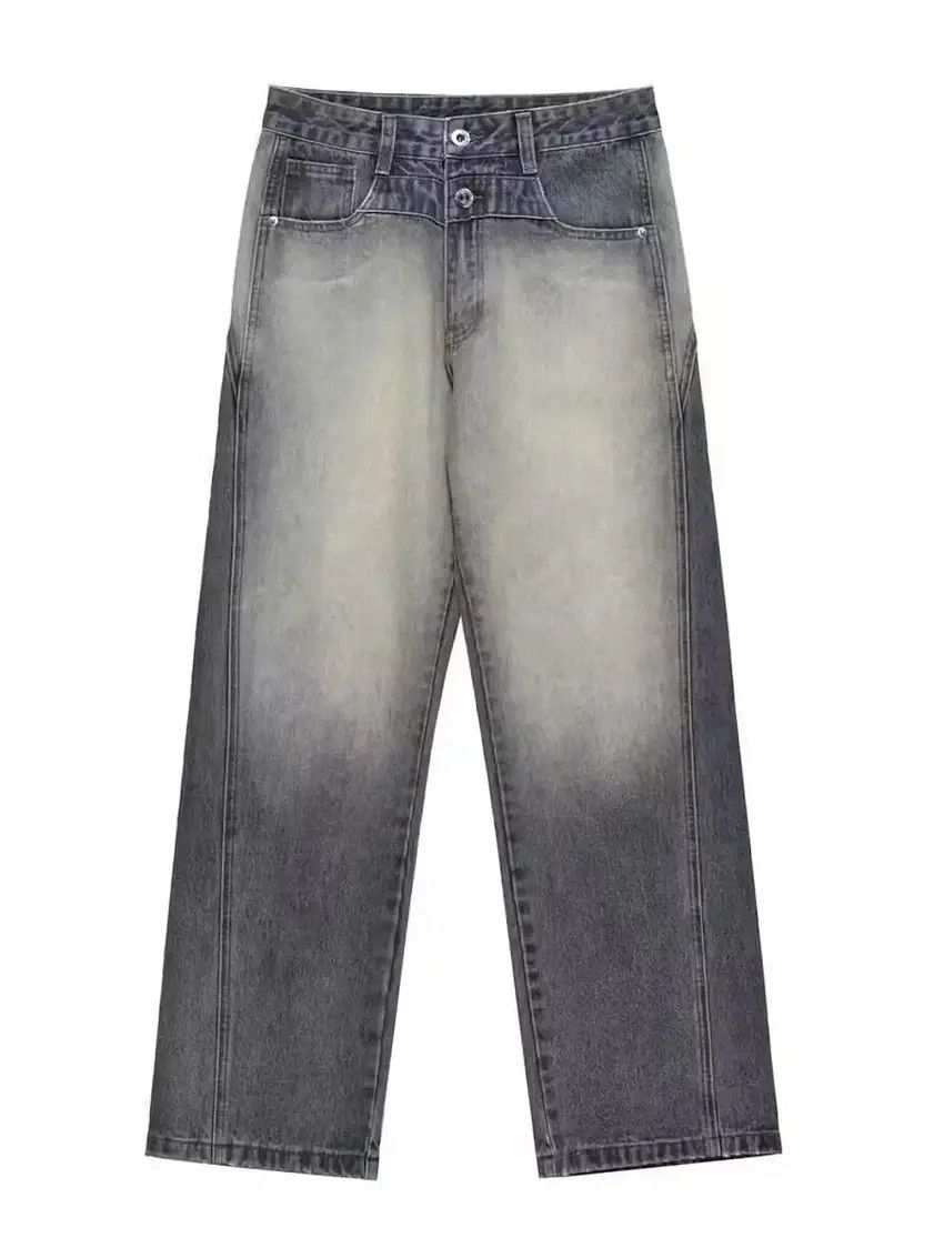 Designer × Japanese Brand Vintage washed distressed micro wide jeans Size US 33 - 5 Thumbnail