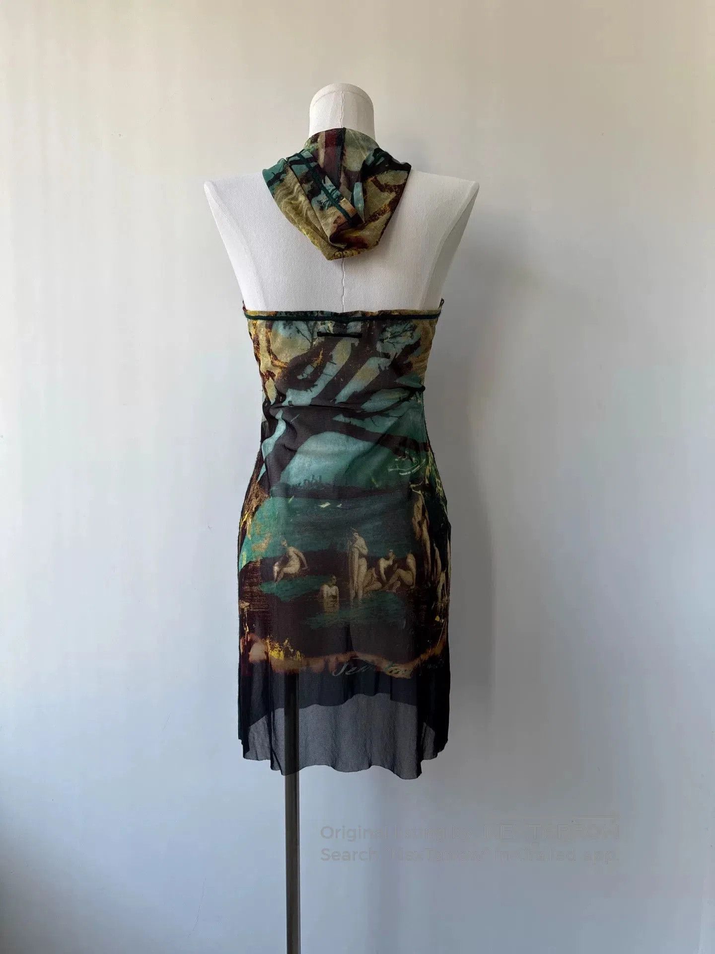 Jean Paul Gaultier Jean Paul Gaultier Artistic Mesh Hooded Dress. Size S / US 4 / IT 40 - 6 Thumbnail