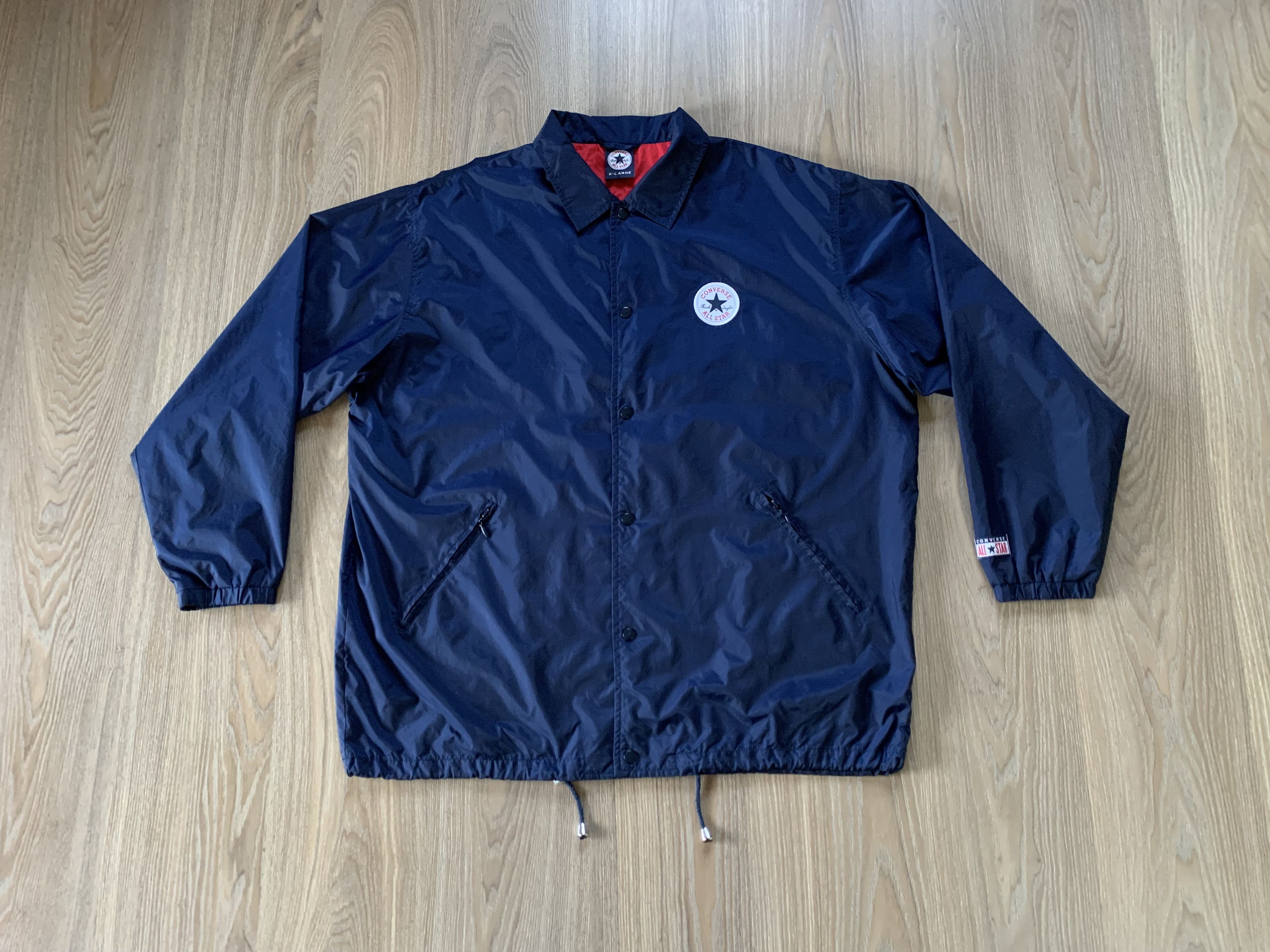 Converse × Vintage Rare Converse Snap Button Nylon Light Jacket Size US XL / EU 56 / 4 - 10 Thumbnail