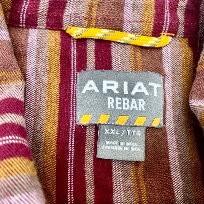 Ariat Ariat Rebar Flannel Shirt Womens XXL Long Sleeve Button-Up Southwest Aztec 8495 Size XXL / US 16-18 / IT 52-54 - 6 Thumbnail