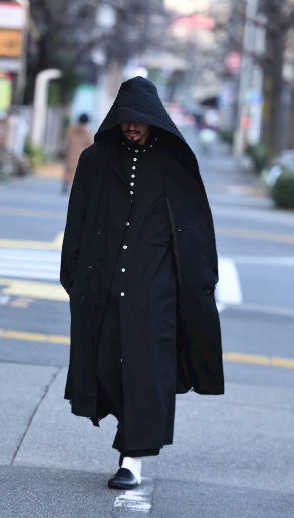 Yohji Yamamoto Y’s Yohji Yamamoto Wool Hoodie Long Coats Size L / US 10 / IT 46 - 21 Thumbnail